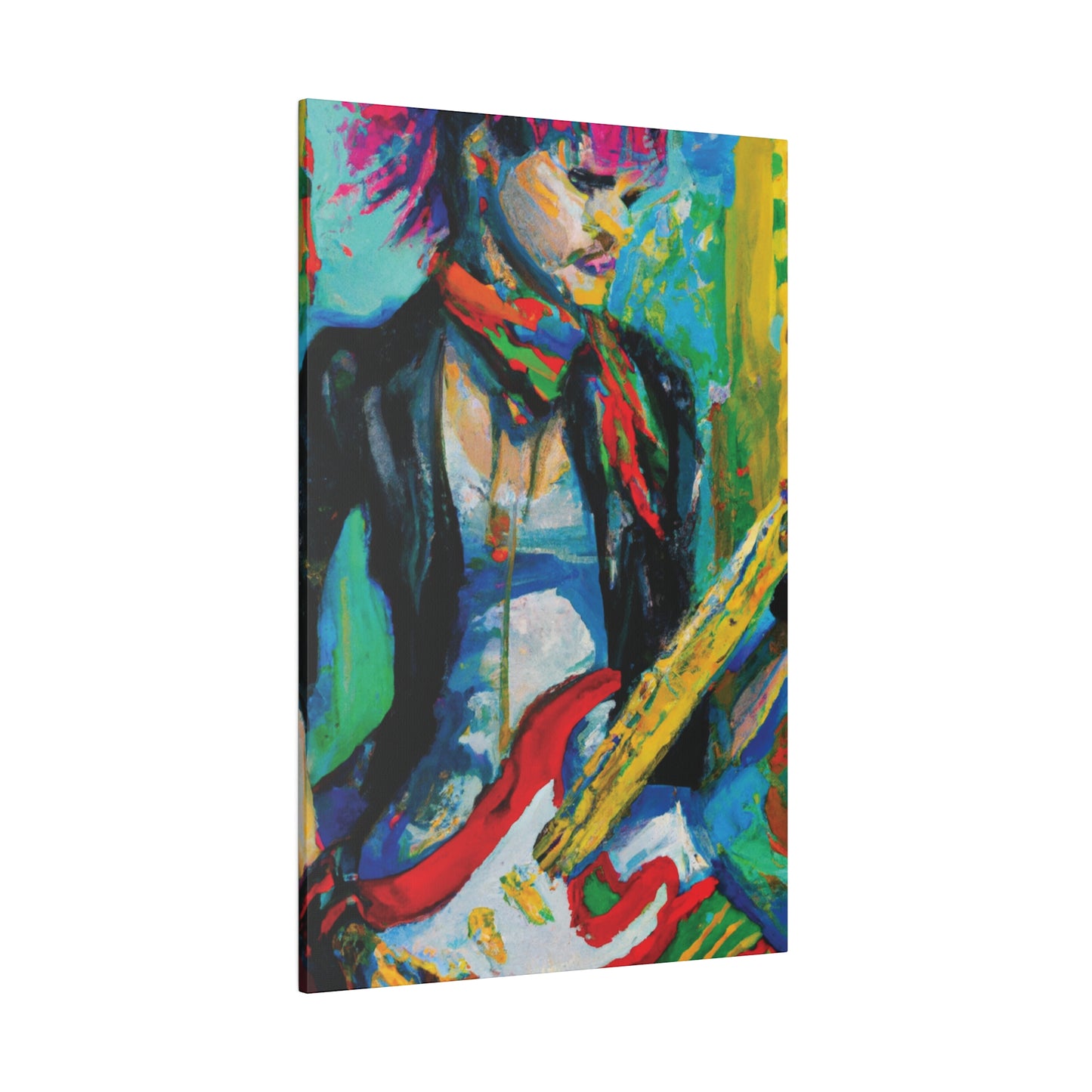 7264L - Rockstar Oil Painting Style Print | Poster | Home Decor | Wall Art | Music Art | Canvas