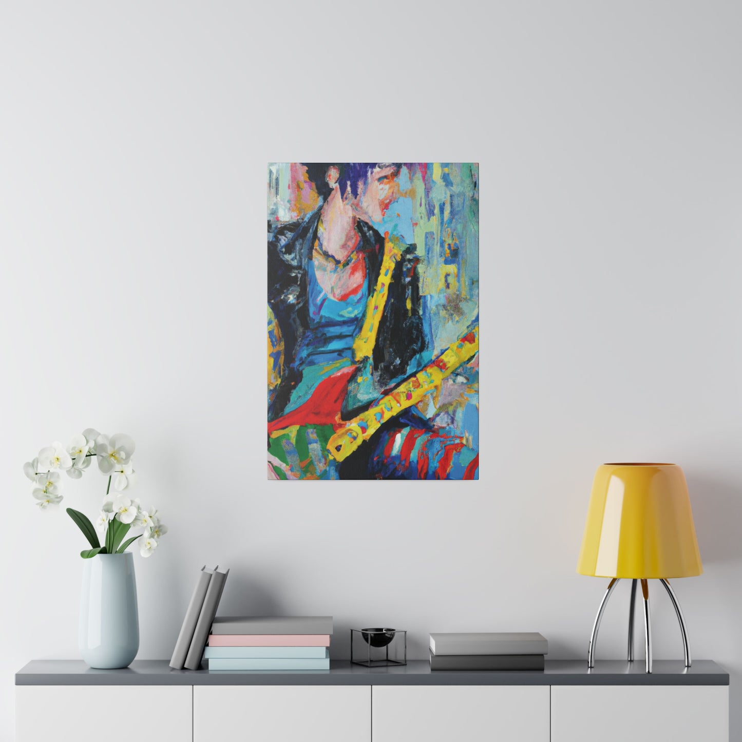 514Y - Rockstar Oil Painting Style Print | Poster | Home Decor | Wall Art | Music Art | Canvas