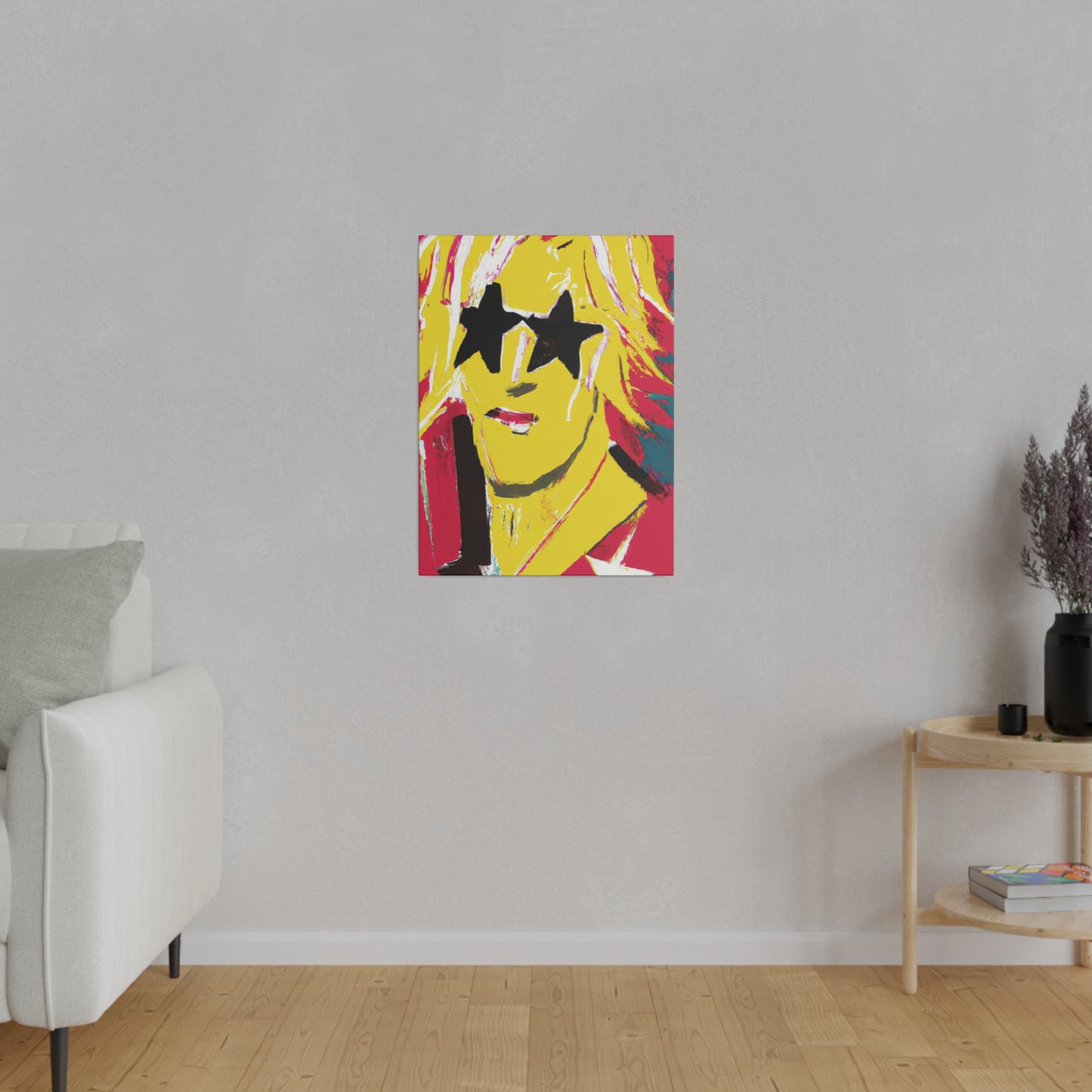 5263T - Rockstar Painting Print | Face | Abstract | Poster | Home Decor | Wall Art | Music Art | Canvas