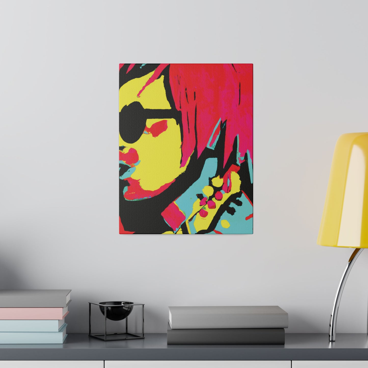 8972Y - Rockstar Painting Print | Face | Abstract | Poster | Home Decor | Wall Art | Music Art | Canvas