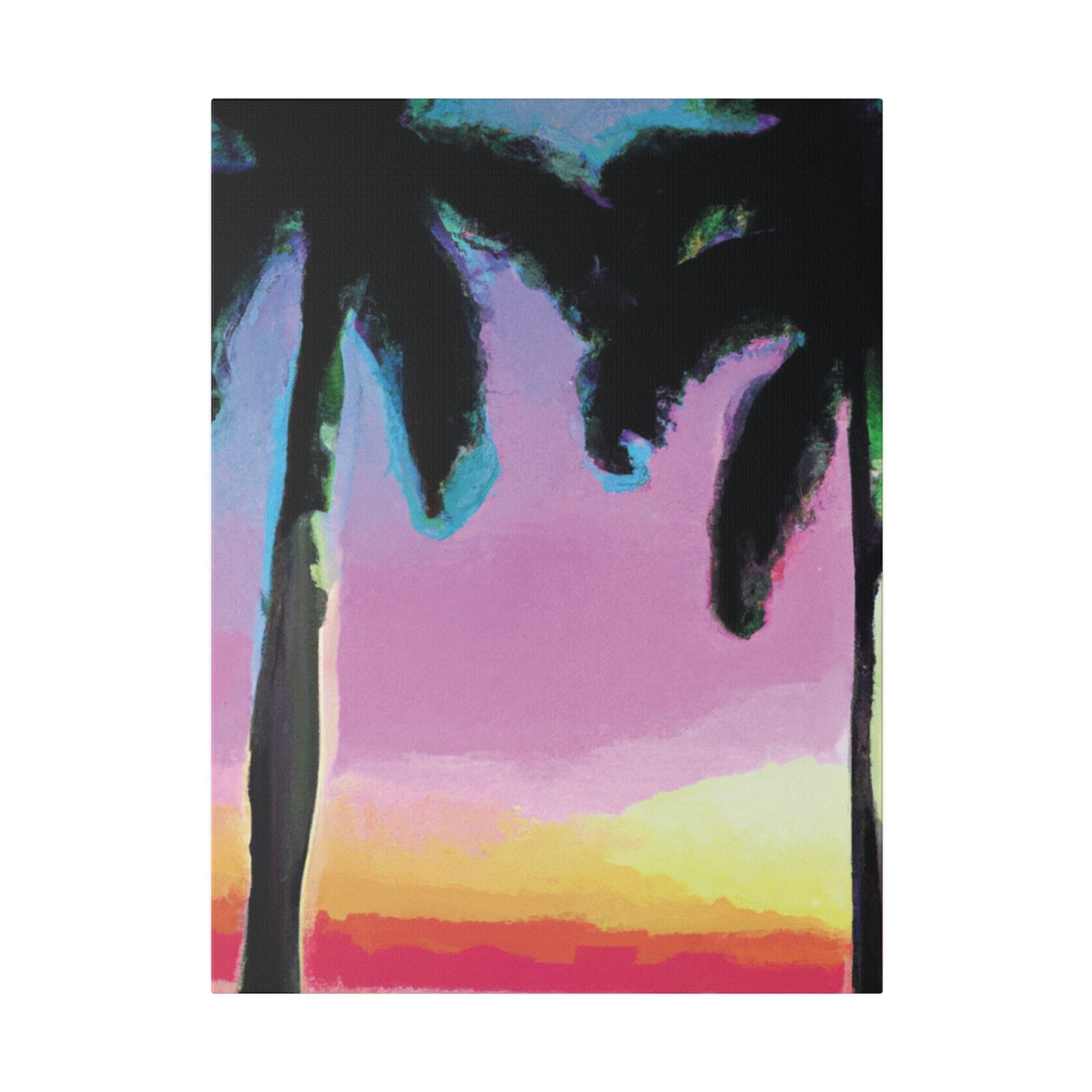 8491N - Miami Beach Sunset Painting Print | Miami | Beach | Sunset | Poster | Home Decor | Wall Art | Canvas