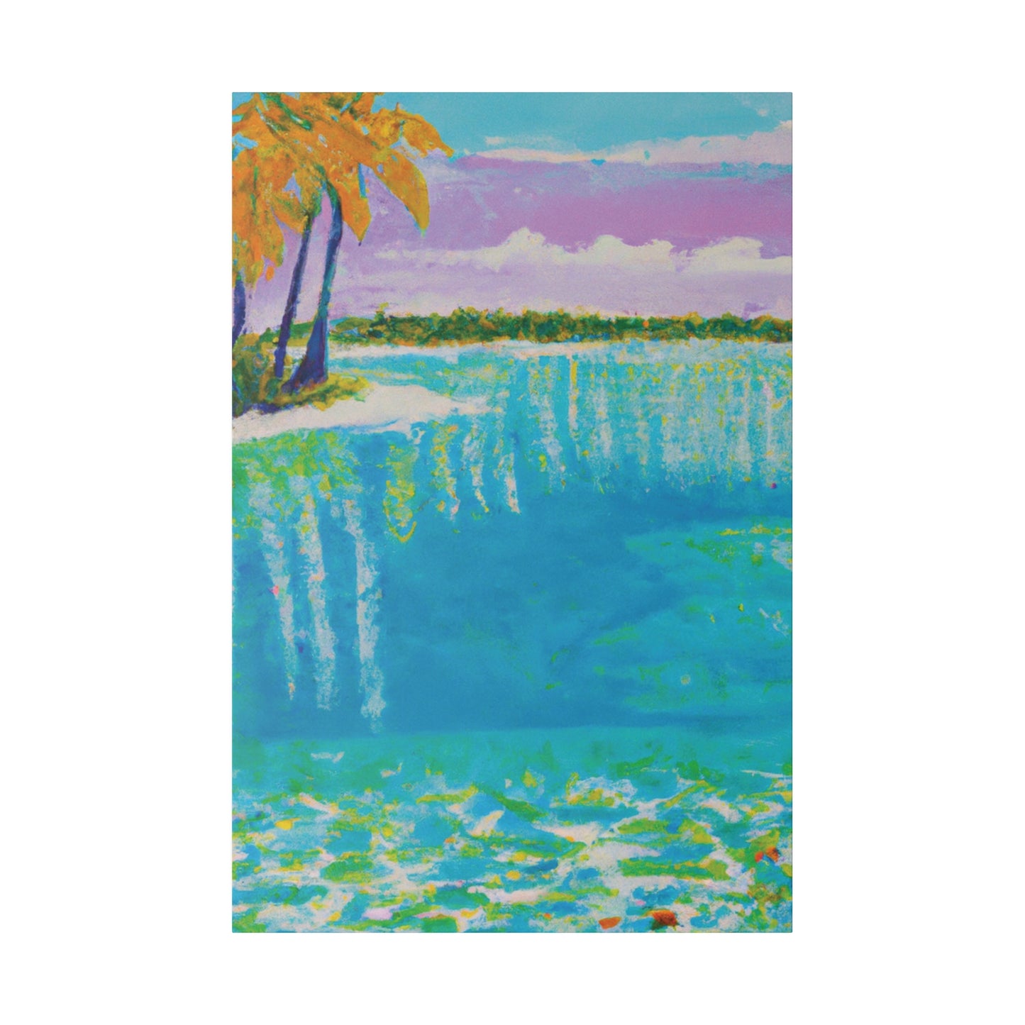 4568K - Bahamas Ocean Painting Print | Bahamas | Ocean | Beach | Poster | Home Decor | Wall Art | Canvas