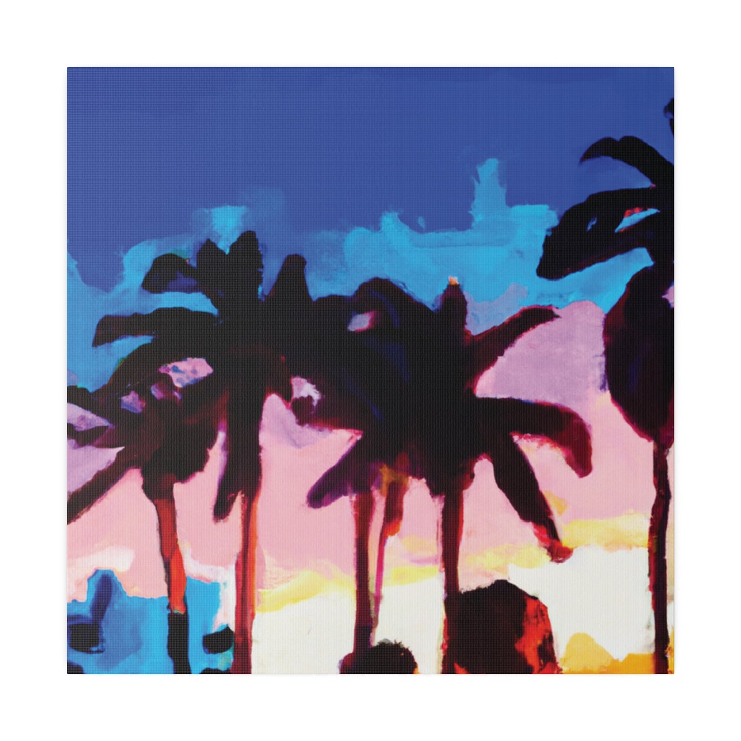 9453C - Miami Beach Sunset Painting Print | Miami | Beach | Sunset | Poster | Home Decor | Wall Art | Canvas