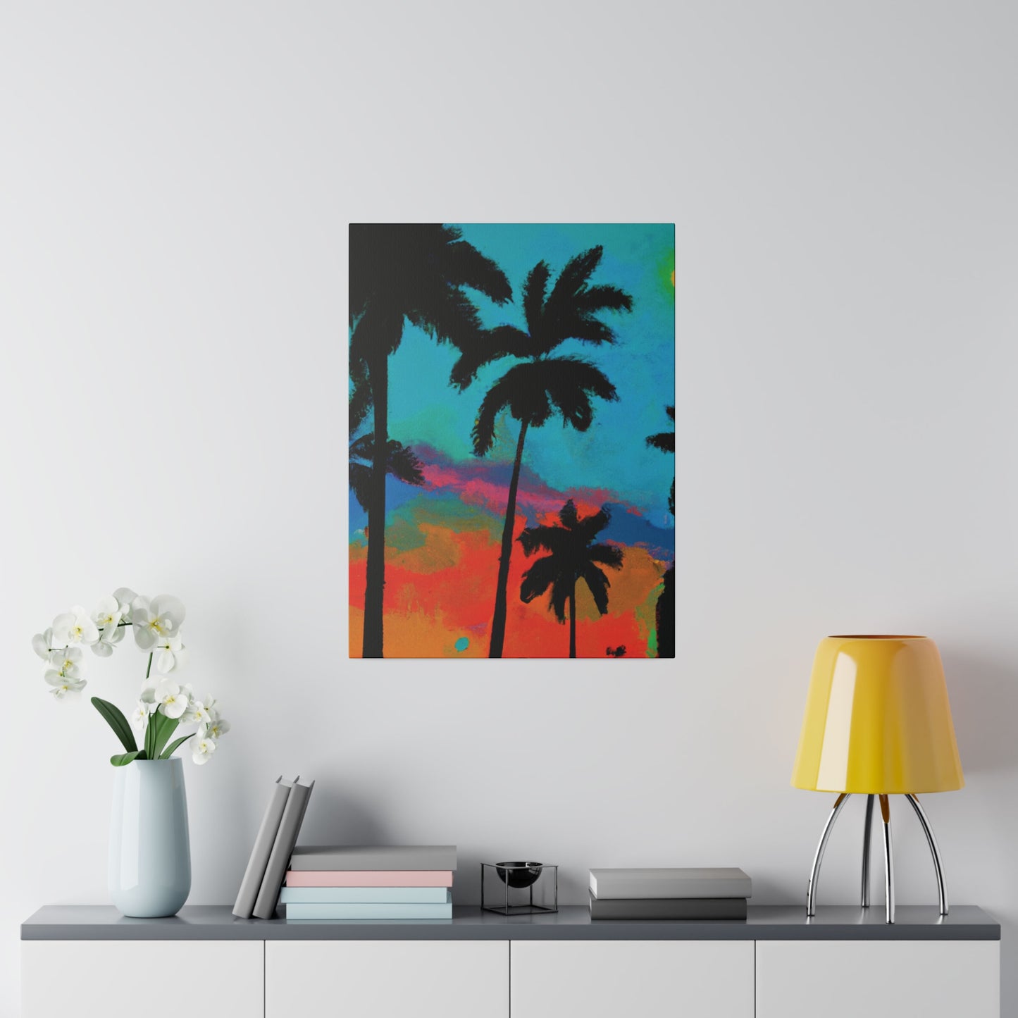 2838A - Miami Beach Sunset Painting Print | Miami | Beach | Sunset | Poster | Home Decor | Wall Art | Canvas