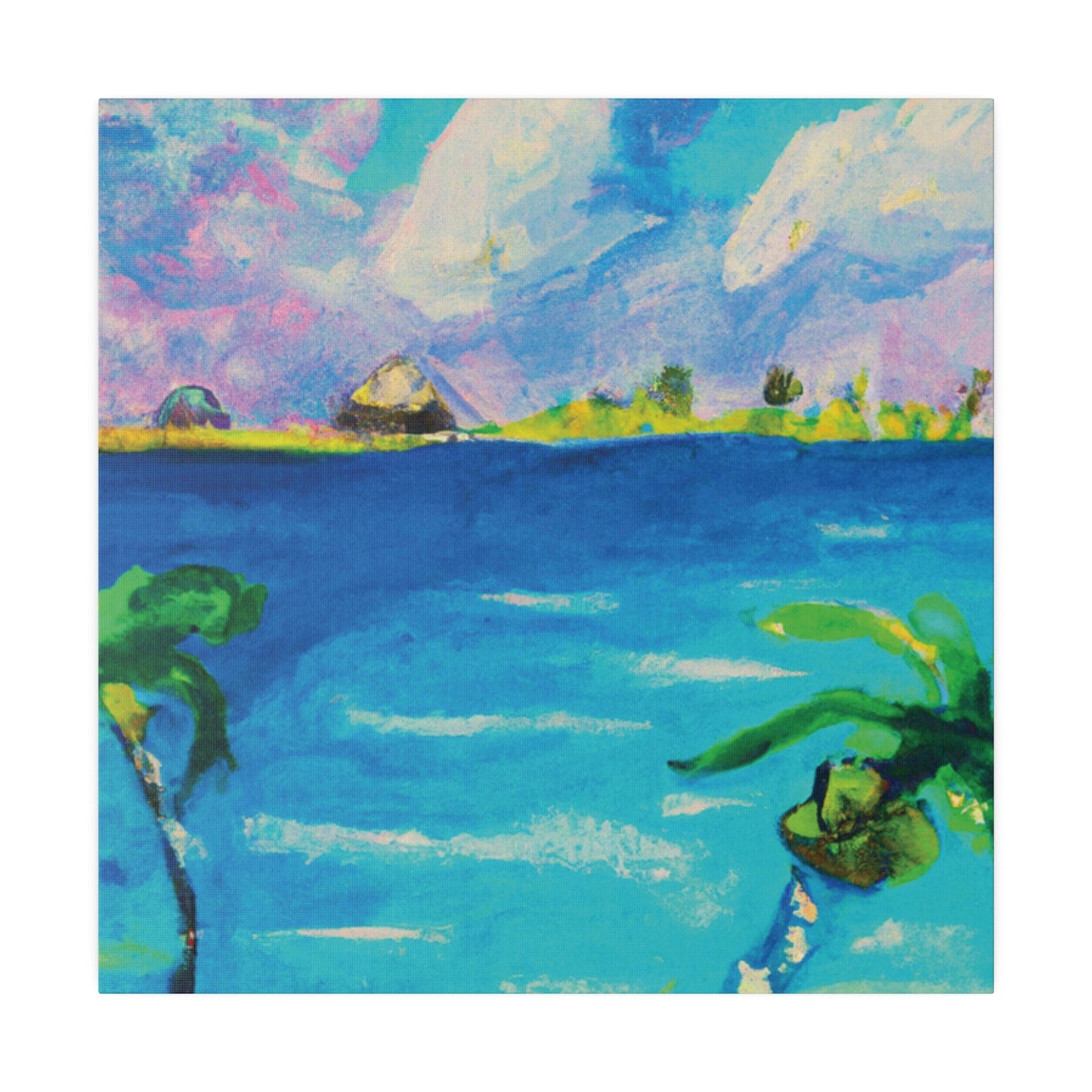 5634K - Bahamas Ocean Painting Print | Bahamas | Ocean | Beach | Poster | Home Decor | Wall Art | Canvas