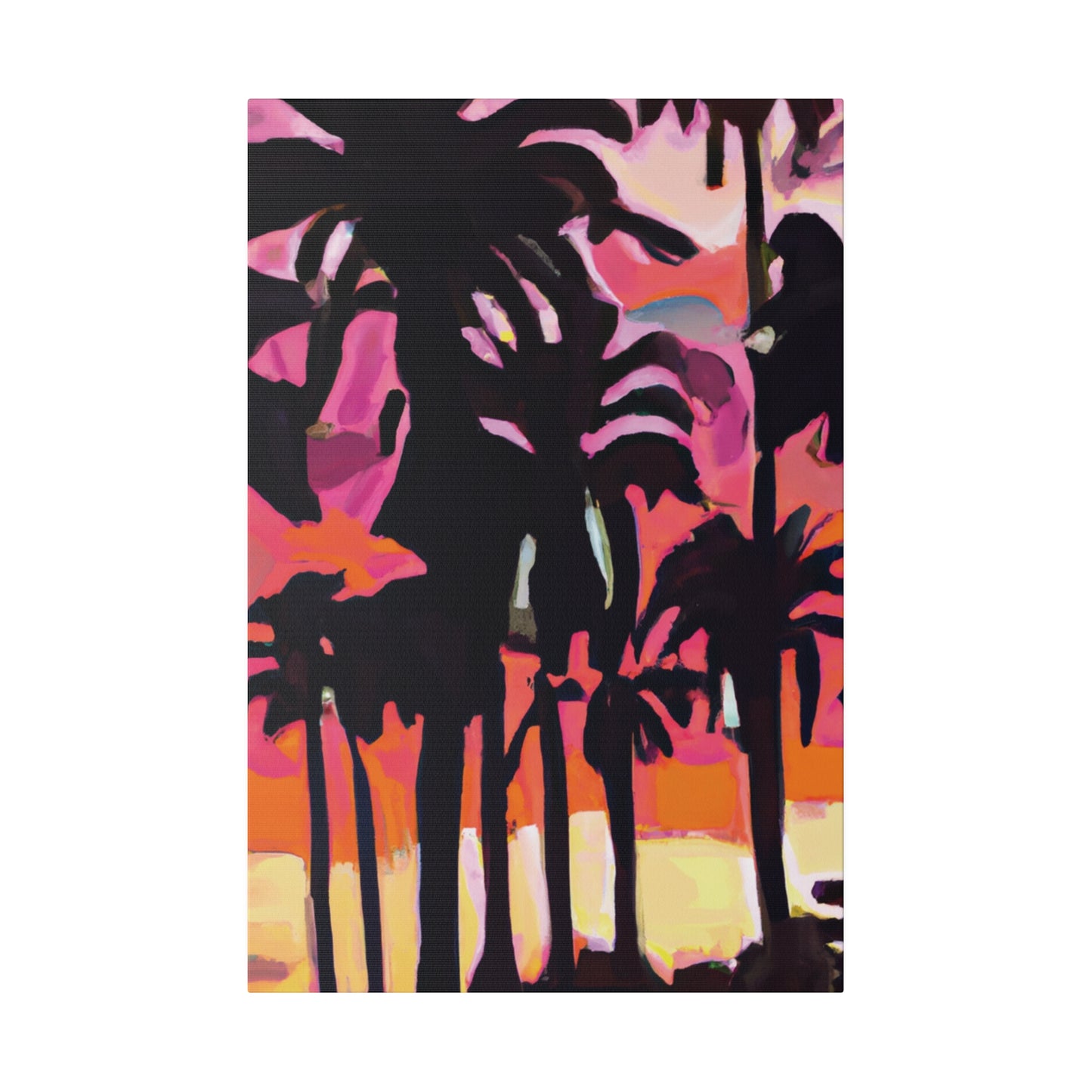 8741N - Miami Beach Sunset Painting Print | Miami | Beach | Sunset | Poster | Home Decor | Wall Art | Canvas