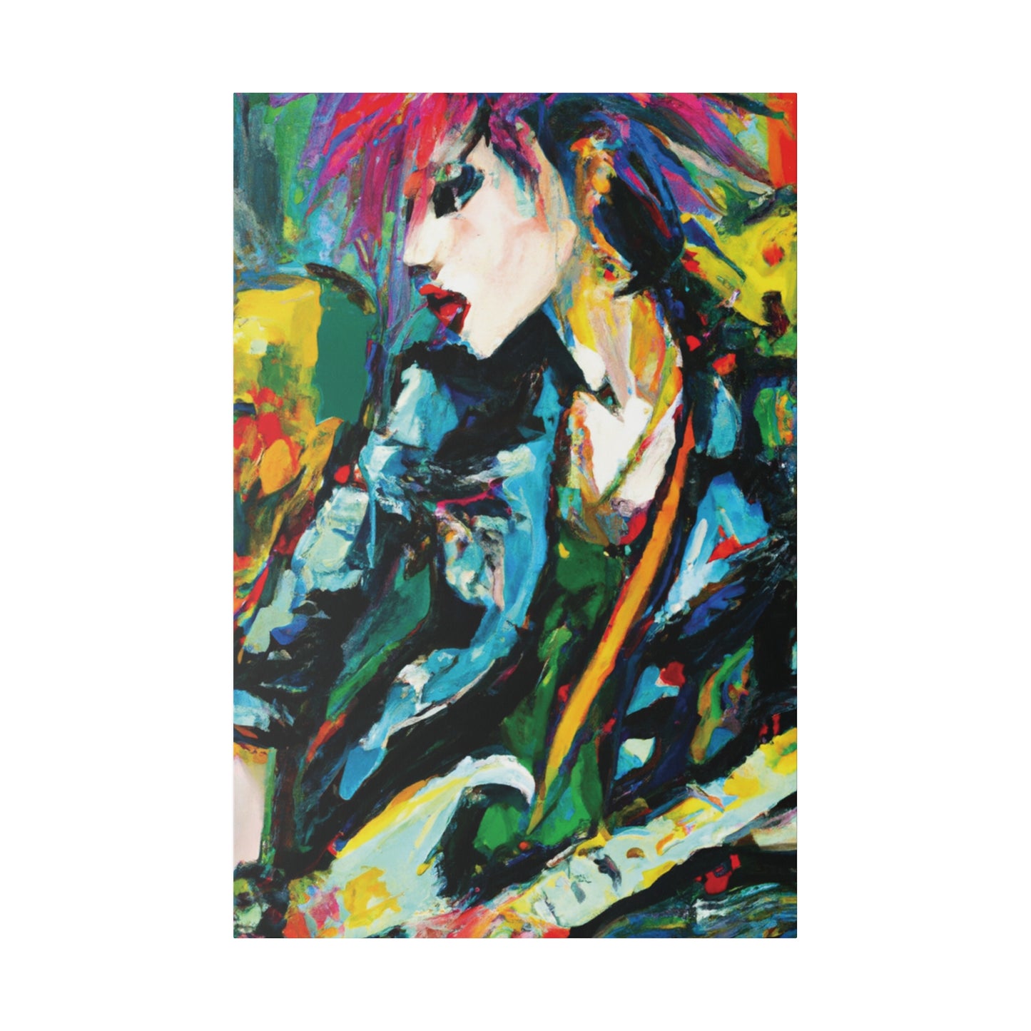 9841U - Rockstar Oil Painting Style Print | Poster | Home Decor | Wall Art | Music Art | Canvas