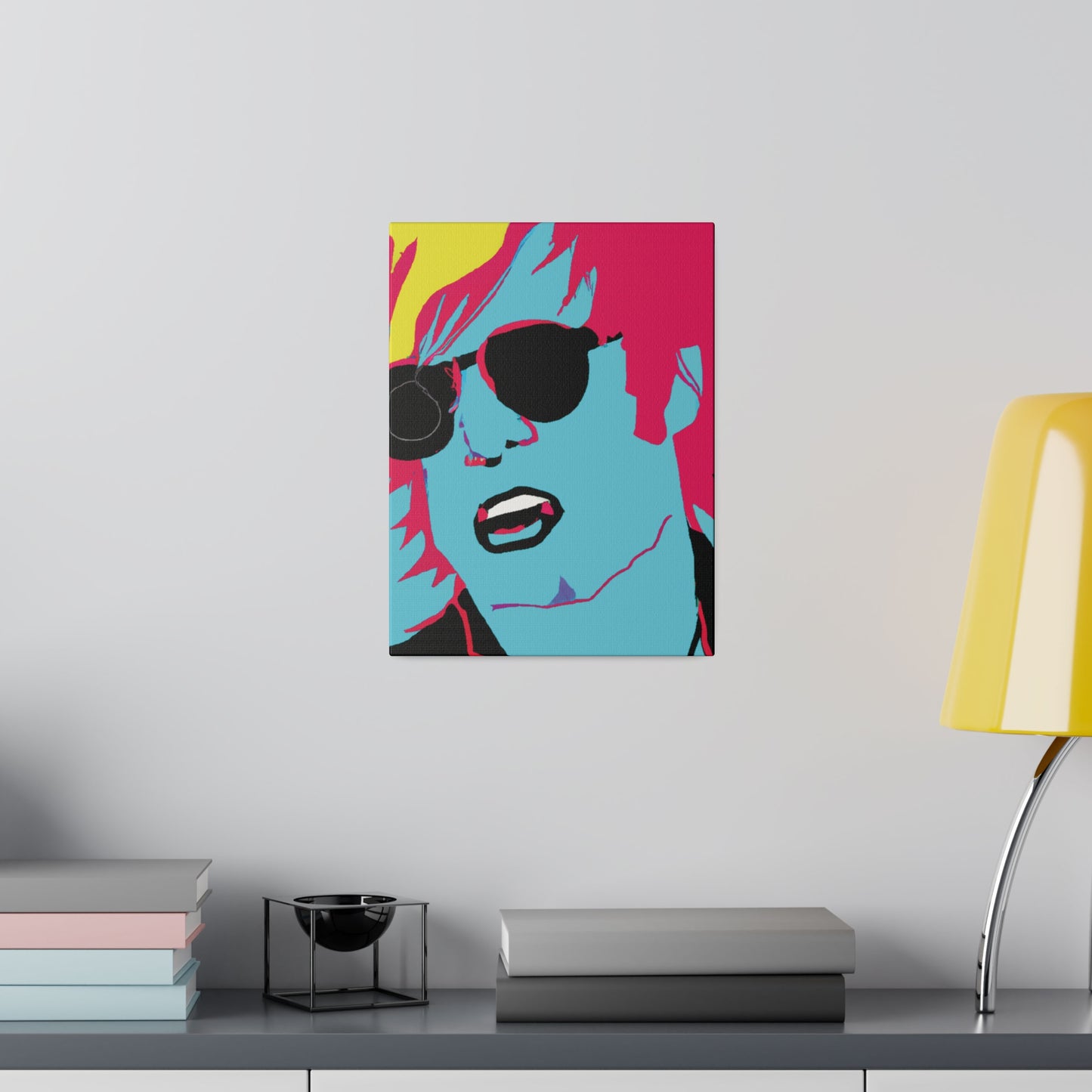 6426B - Rockstar Painting Print | Face | Abstract | Poster | Home Decor | Wall Art | Music Art | Canvas