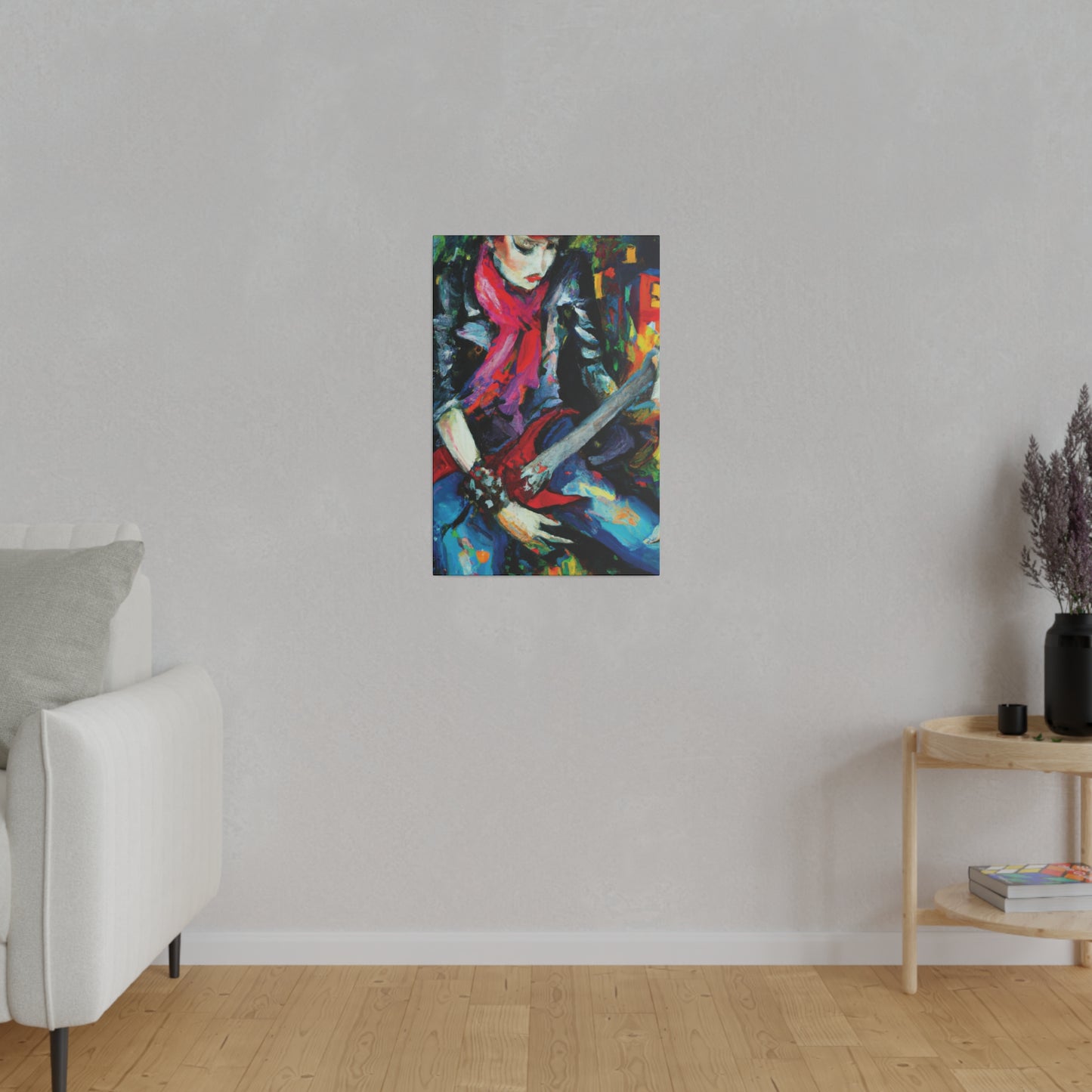 834A - Rockstar Oil Painting Style Print | Poster | Home Decor | Wall Art | Music Art | Canvas