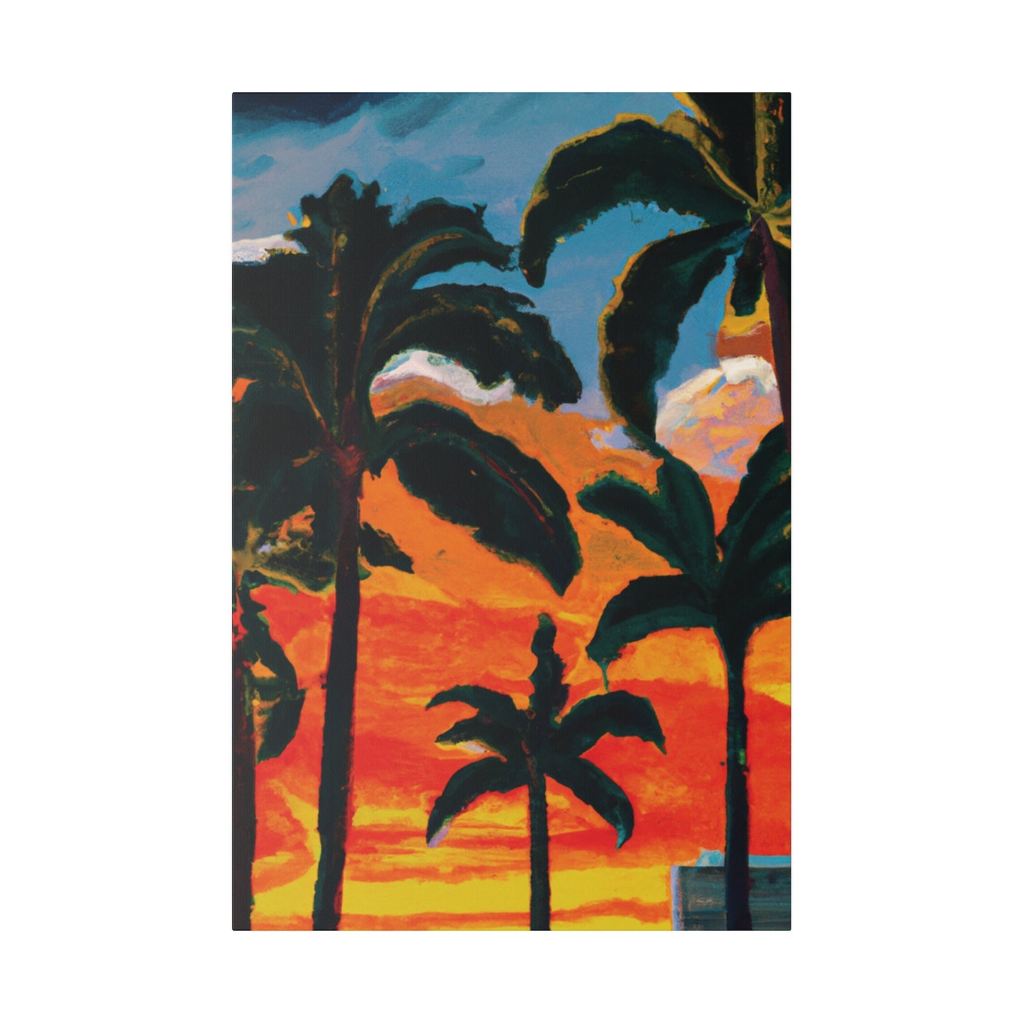 3782G - Miami Beach Sunset Painting Print | Miami | Beach | Sunset | Poster | Home Decor | Wall Art | Canvas