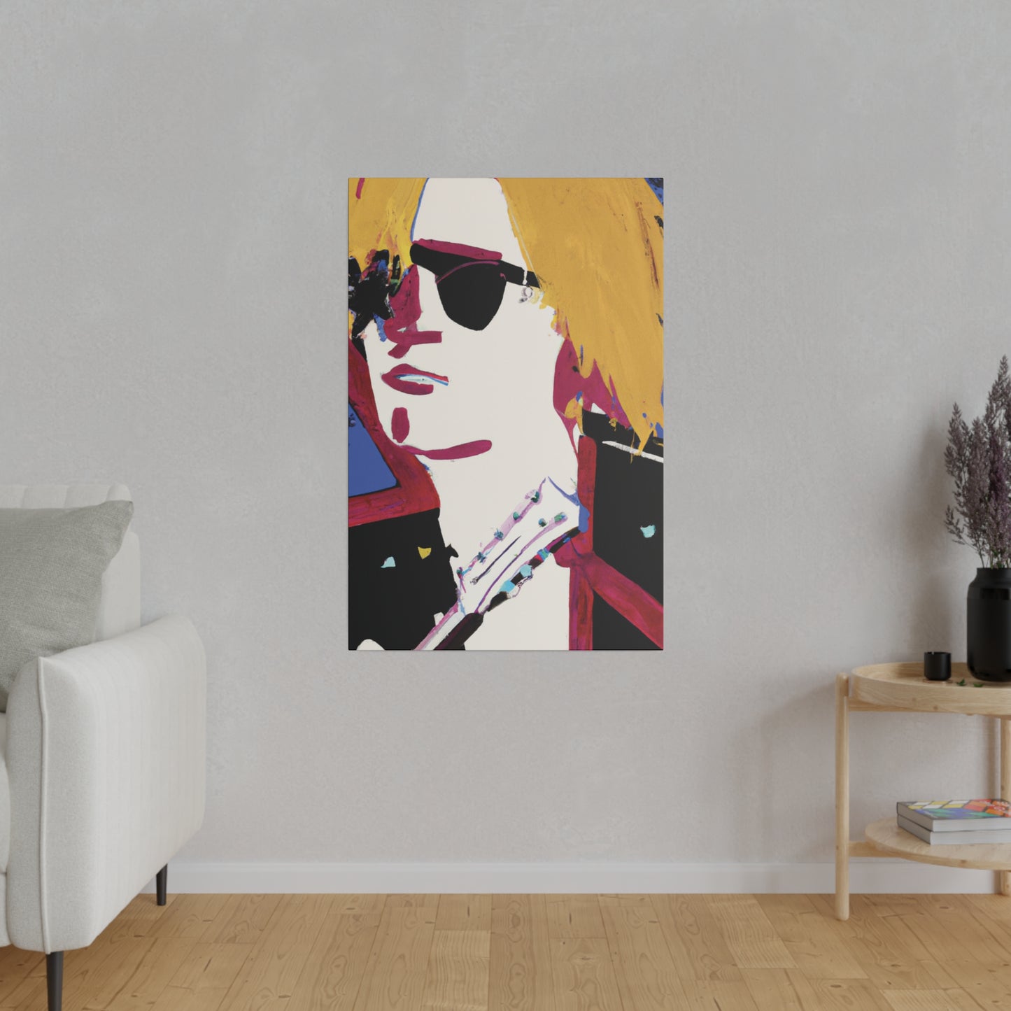 8305A - Rockstar Painting Print | Face | Abstract | Poster | Home Decor | Wall Art | Music Art | Canvas