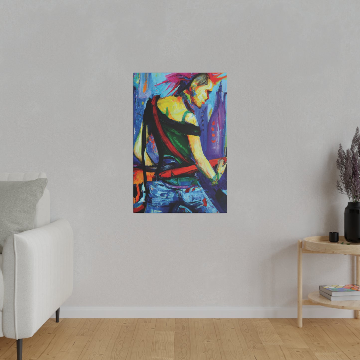 3143Z - Rockstar Oil Painting Style Print | Poster | Home Decor | Wall Art | Music Art | Canvas