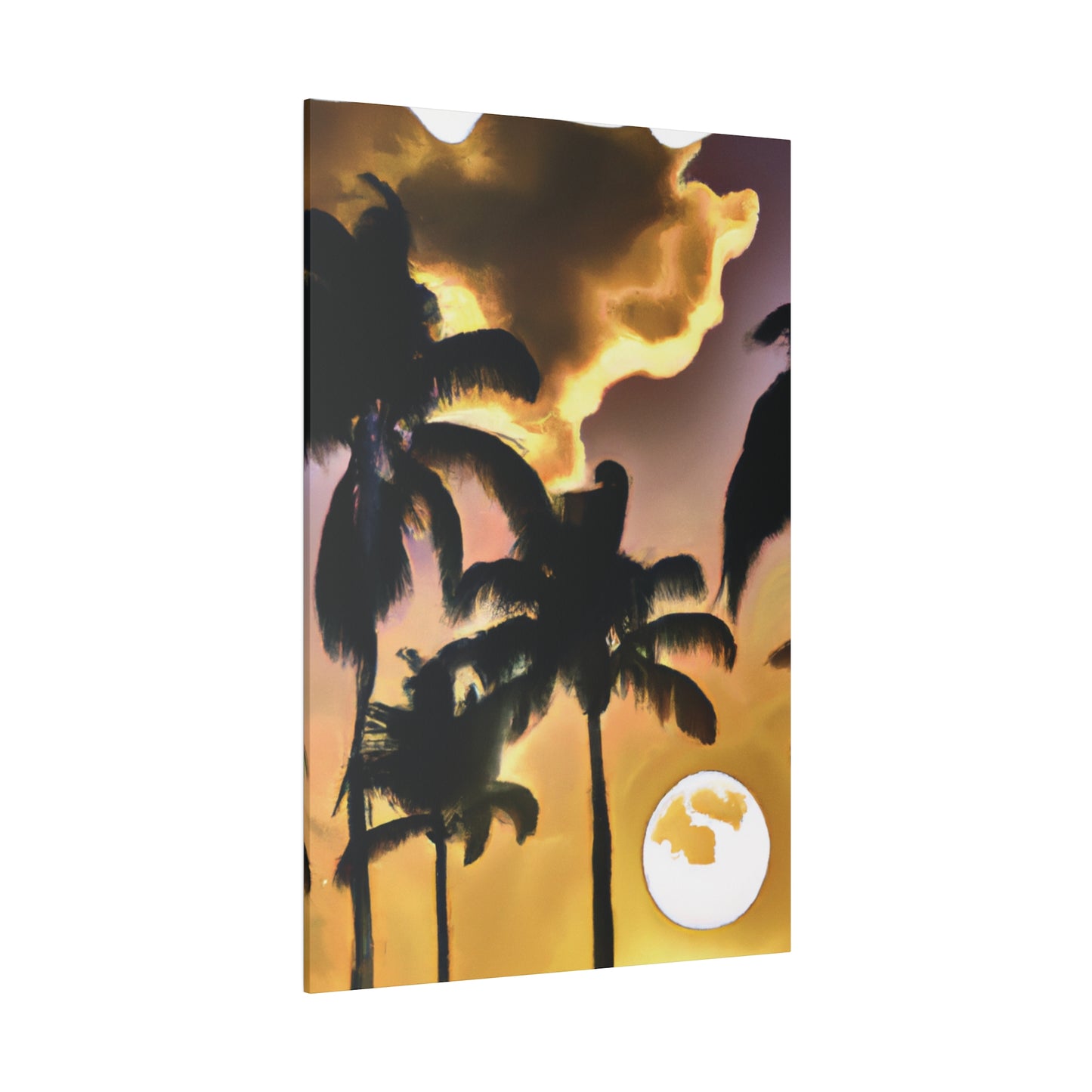 6382Q - Miami Beach Sunset Painting Print | Miami | Beach | Sunset | Poster | Home Decor | Wall Art | Canvas