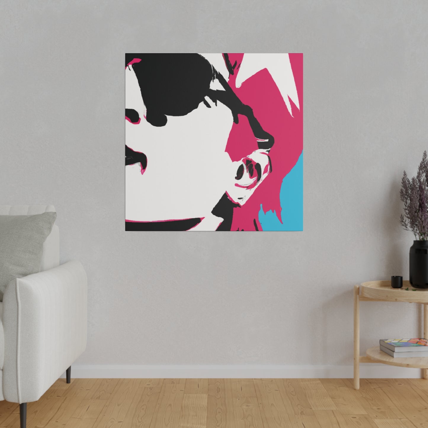 8761X - Rockstar Painting Print | Face | Abstract | Poster | Home Decor | Wall Art | Music Art | Canvas