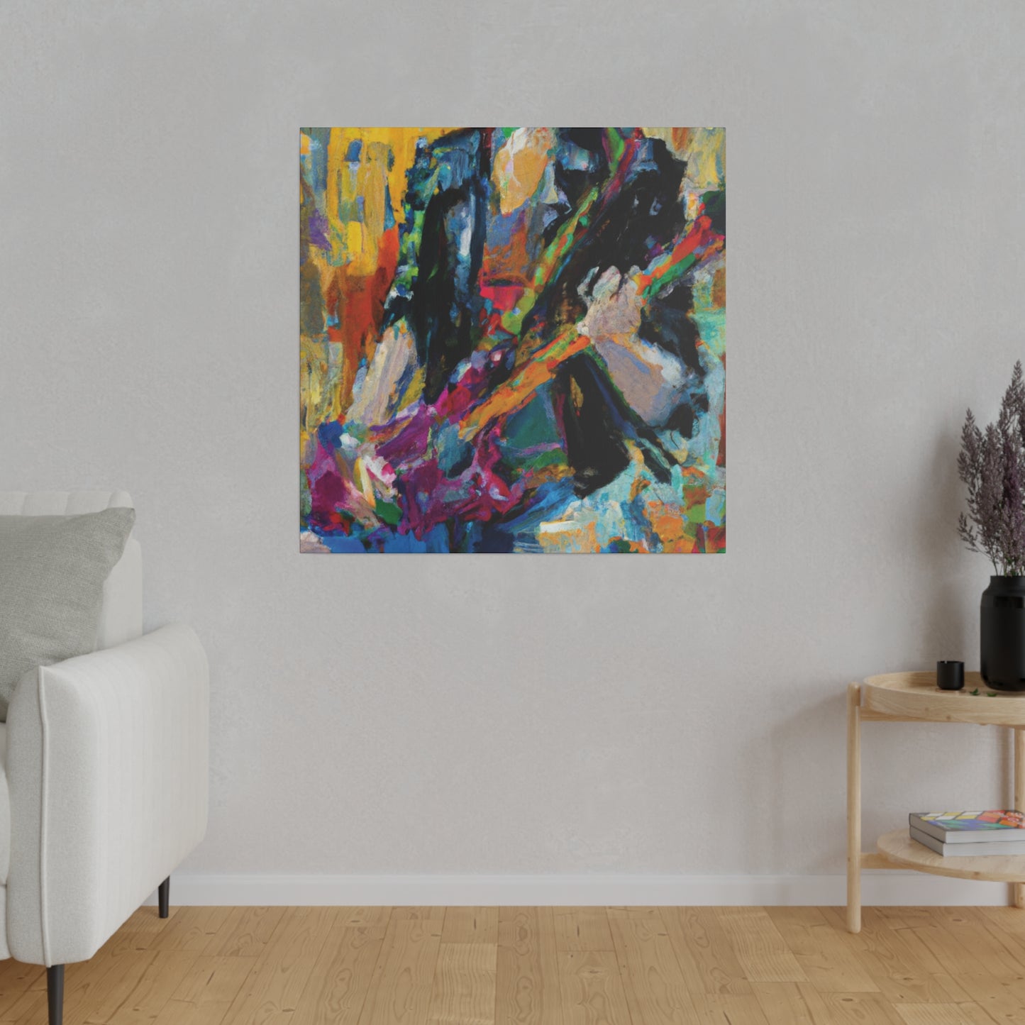 4813Q - Rockstar Oil Painting Style Print | Poster | Home Decor | Wall Art | Music Art | Canvas