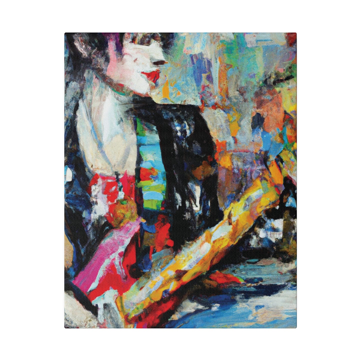 8162K - Rockstar Oil Painting Style Print | Poster | Home Decor | Wall Art | Music Art | Canvas