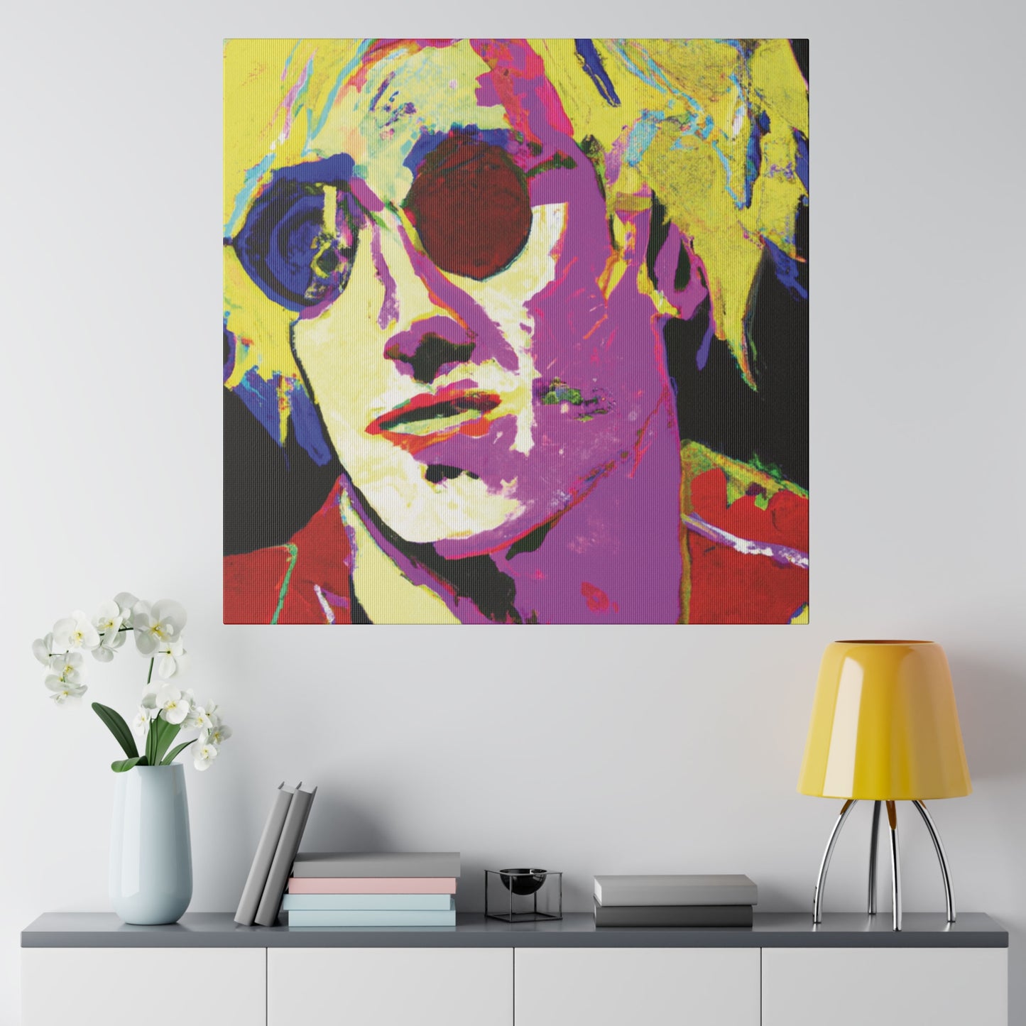 9642H - Rockstar Painting Print | Face | Abstract | Poster | Home Decor | Wall Art | Music Art | Canvas