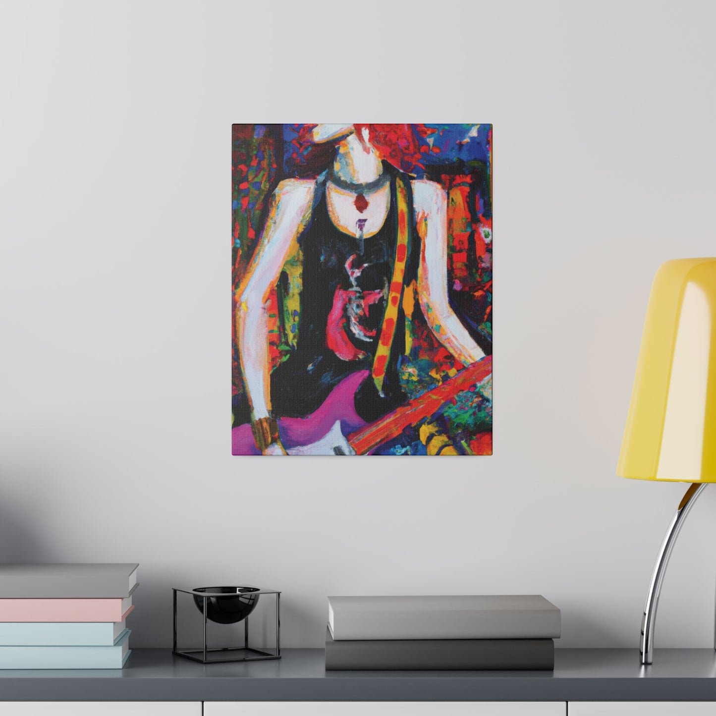 9648D - Rockstar Oil Painting Style Print | Poster | Home Decor | Wall Art | Music Art | Canvas