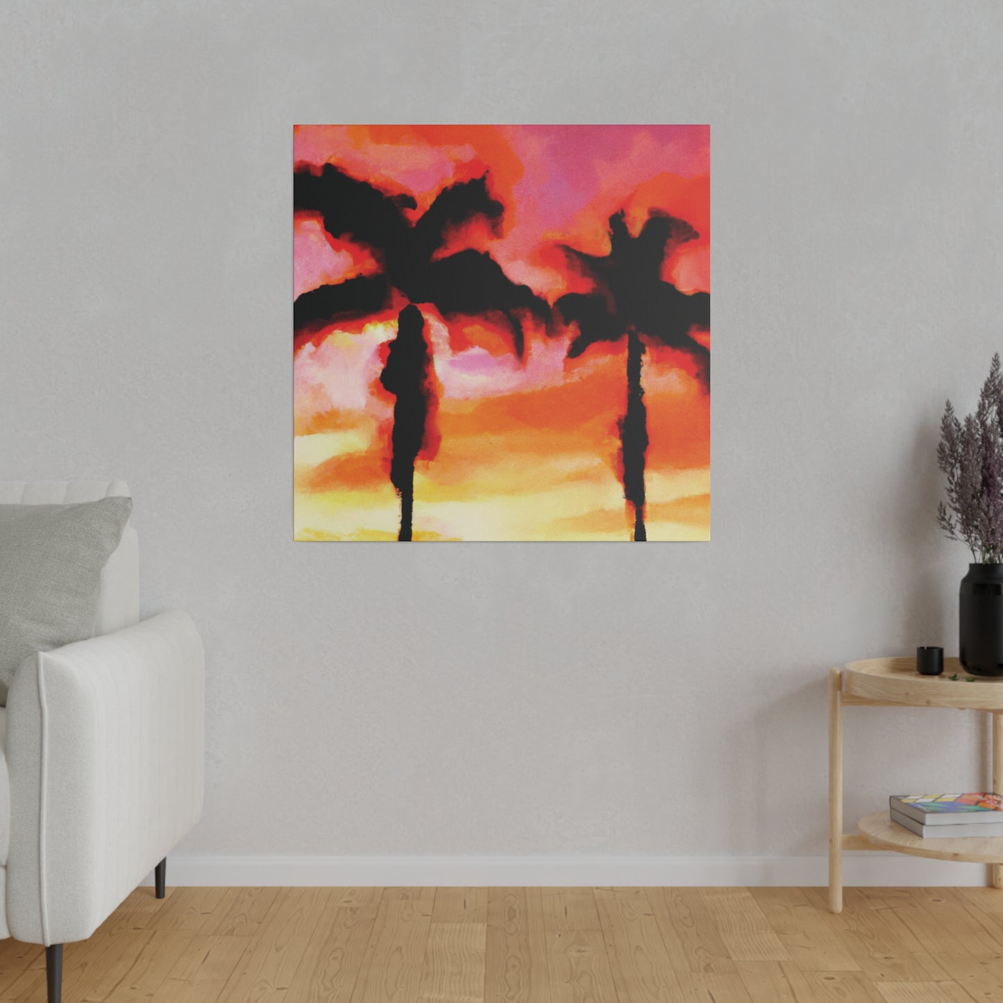 1413Q - Miami Beach Sunset Painting Print | Miami | Beach | Sunset | Poster | Home Decor | Wall Art | Canvas