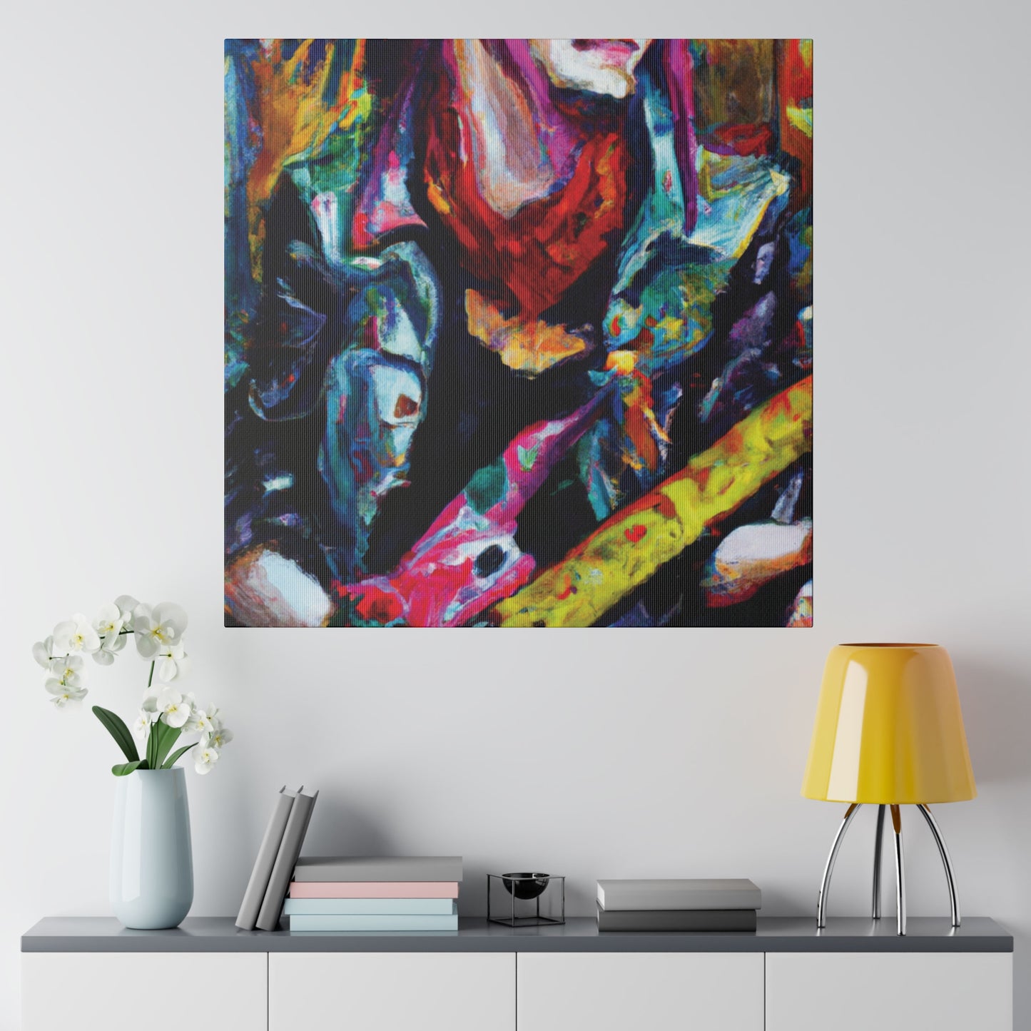 9128F - Rockstar Oil Painting Style Print | Poster | Home Decor | Wall Art | Music Art | Canvas