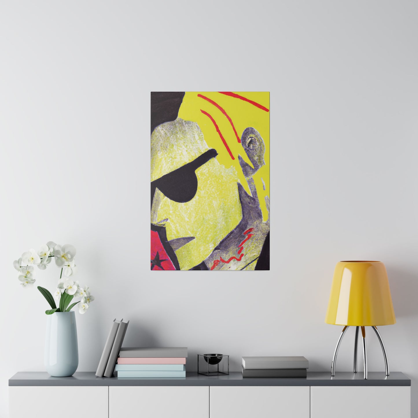 2942F - Rockstar Painting Print | Face | Abstract | Poster | Home Decor | Wall Art | Music Art | Canvas