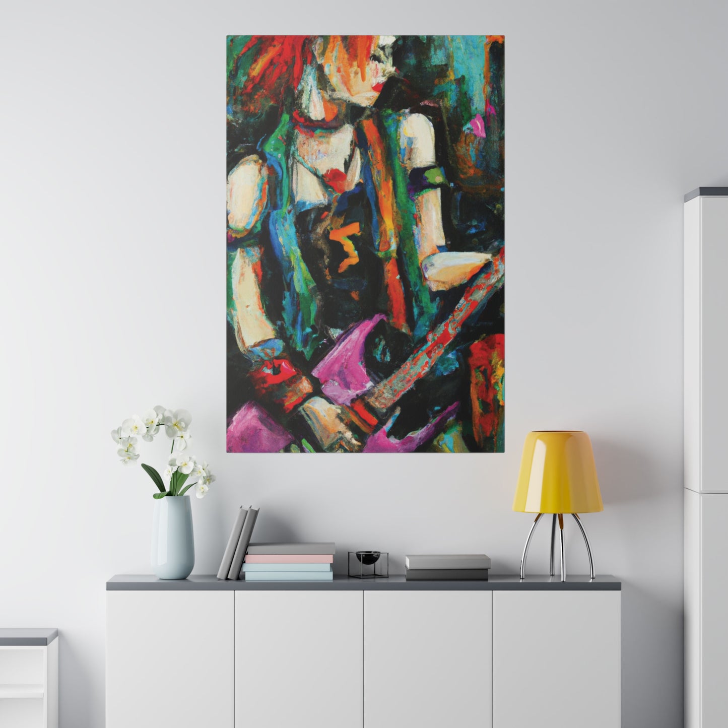 2705X - Rockstar Oil Painting Style Print | Poster | Home Decor | Wall Art | Music Art | Canvas