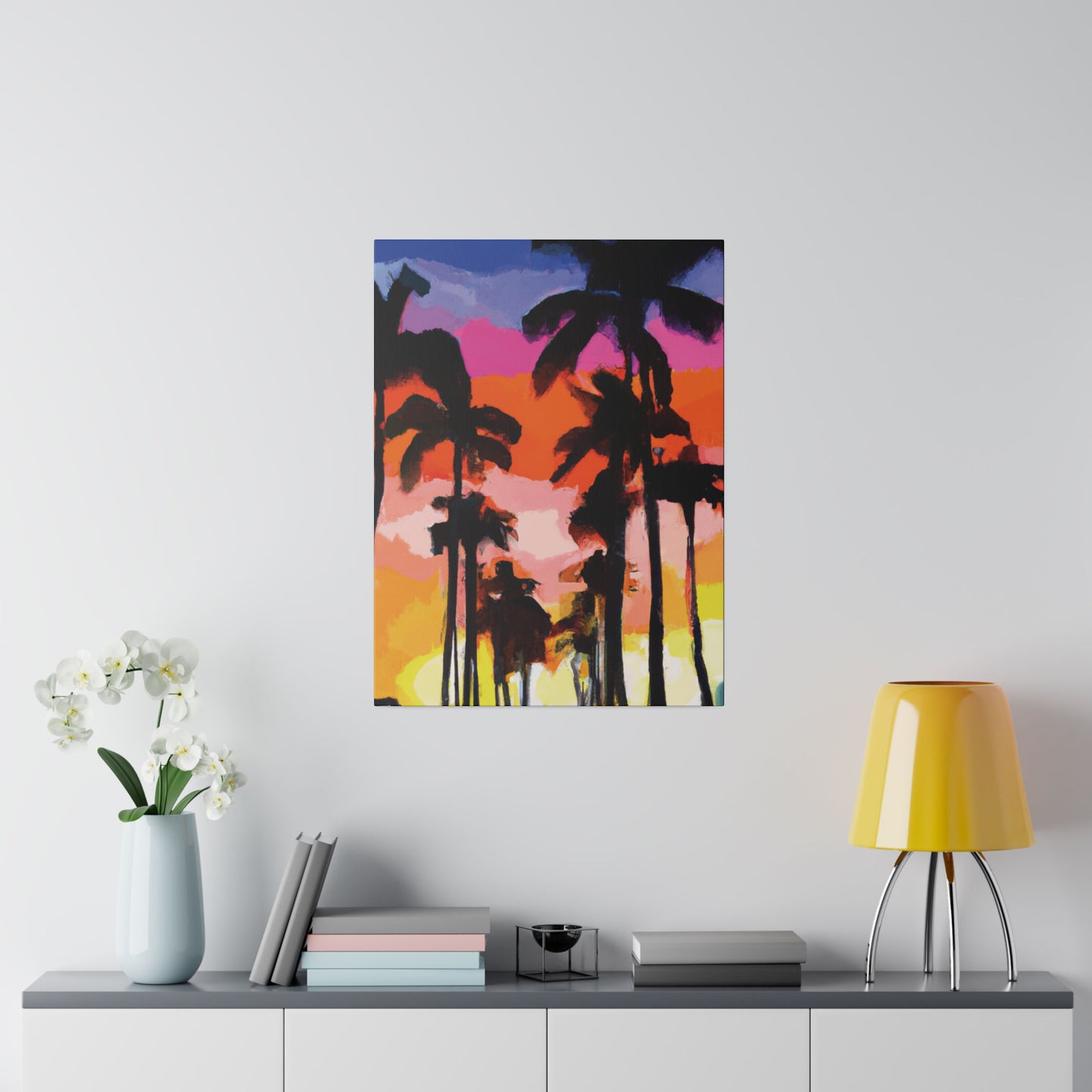 5857E - Miami Beach Sunset Painting Print | Miami | Beach | Sunset | Poster | Home Decor | Wall Art | Canvas