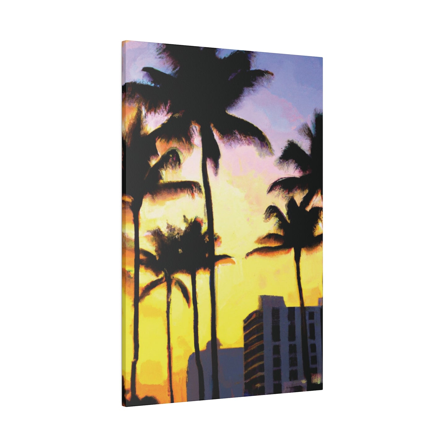 9691V - Miami Beach Sunset Painting Print | Miami | Beach | Sunset | Poster | Home Decor | Wall Art | Canvas