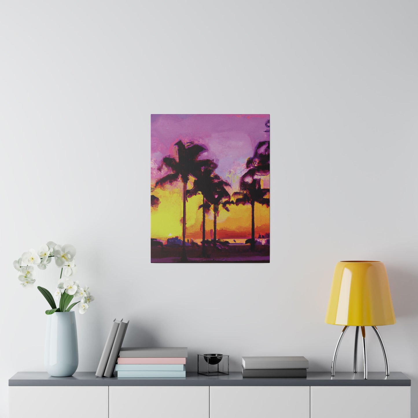 3958L - Miami Beach Sunset Painting Print | Miami | Beach | Sunset | Poster | Home Decor | Wall Art | Canvas