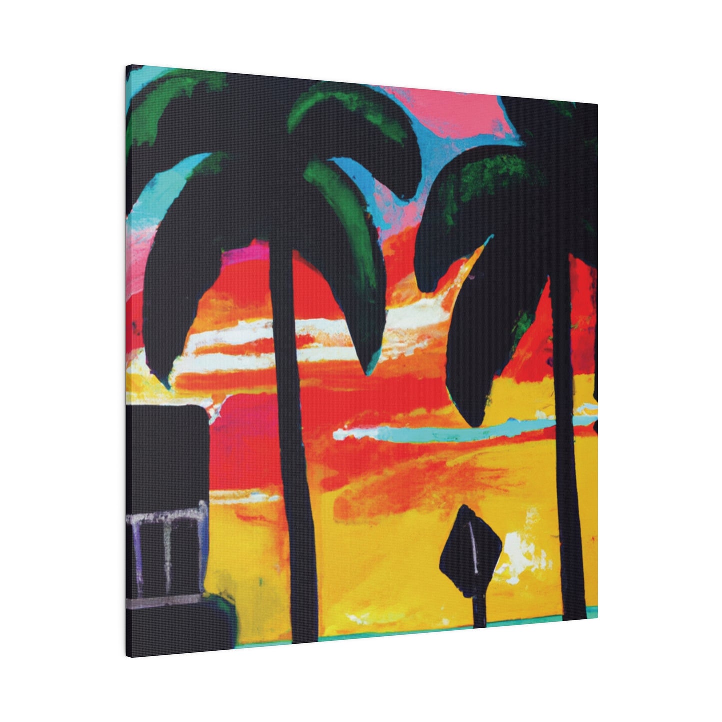 9346Y - Miami Beach Sunset Painting Print | Miami | Beach | Sunset | Poster | Home Decor | Wall Art | Canvas