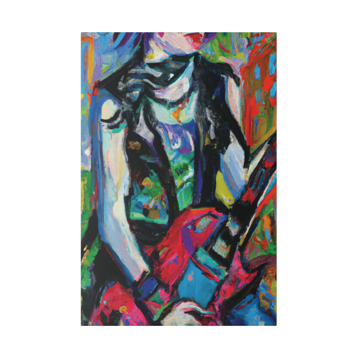 7129F - Rockstar Oil Painting Style Print | Poster | Home Decor | Wall Art | Music Art | Canvas