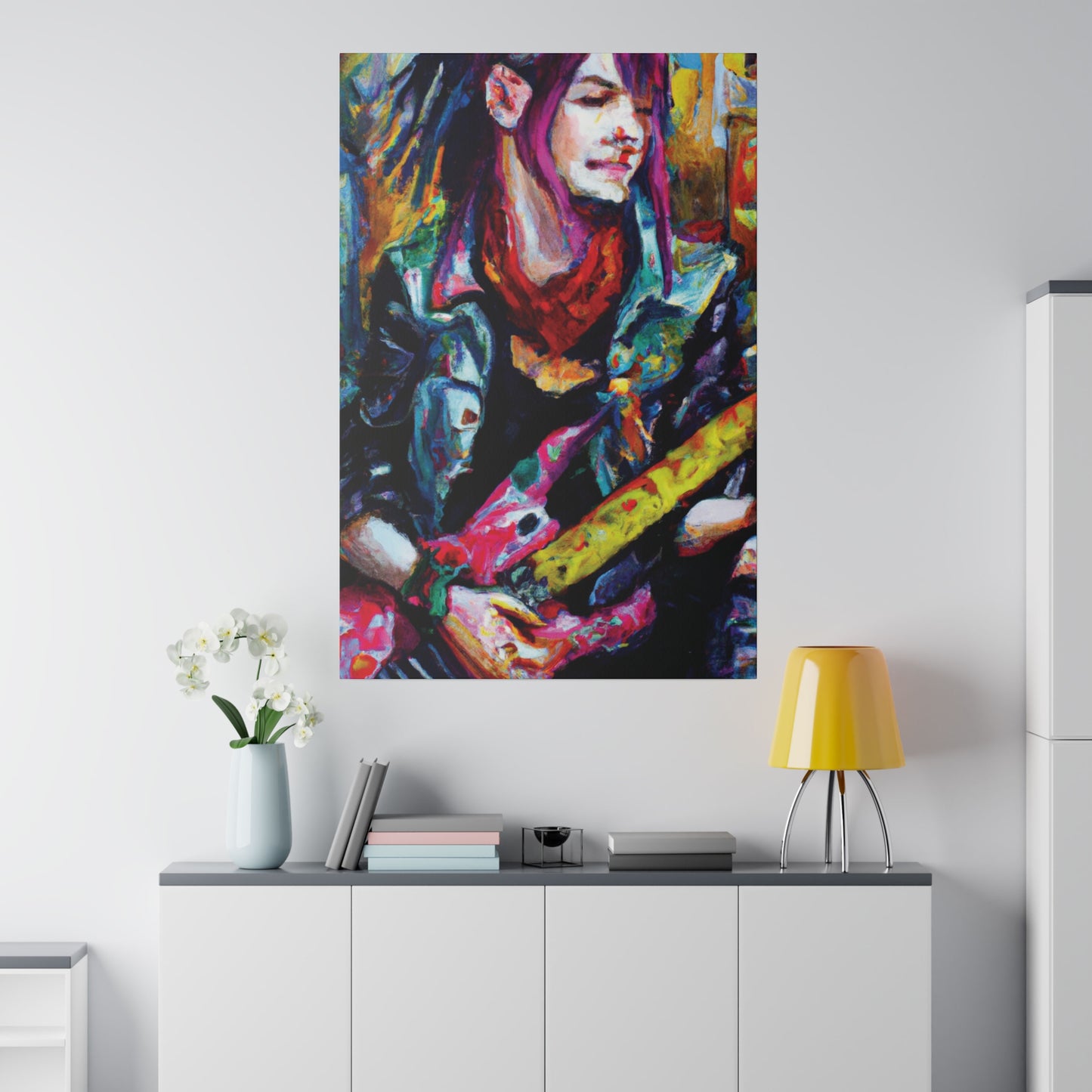 9128F - Rockstar Oil Painting Style Print | Poster | Home Decor | Wall Art | Music Art | Canvas