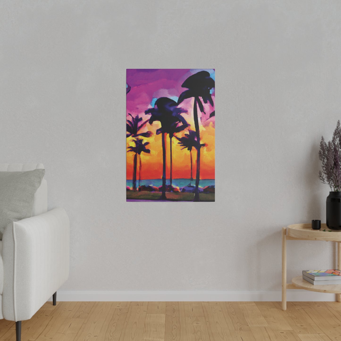 9824V - Miami Beach Sunset Painting Print | Miami | Beach | Sunset | Poster | Home Decor | Wall Art | Canvas