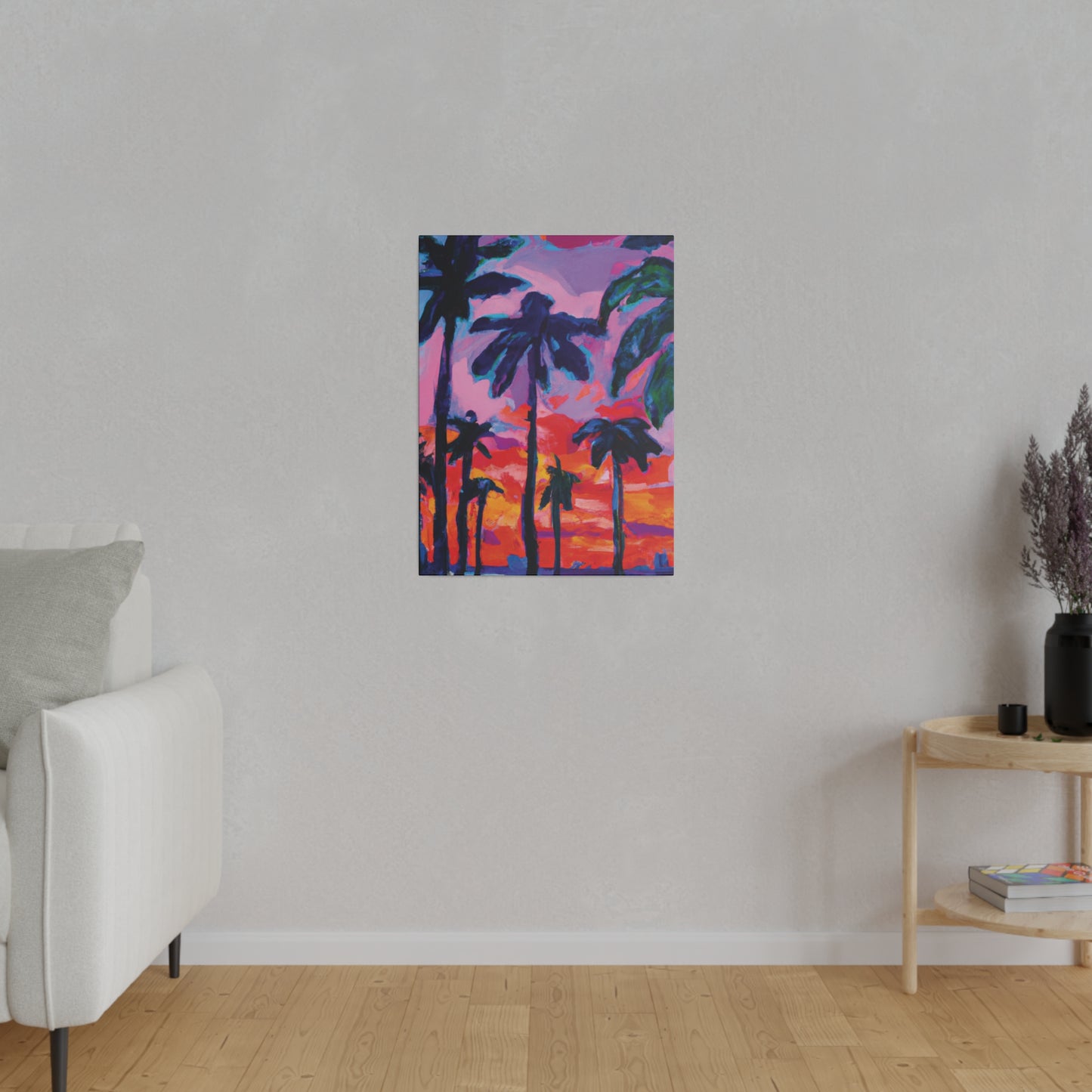 4754Q - Miami Beach Sunset Painting Print | Miami | Beach | Sunset | Poster | Home Decor | Wall Art | Canvas