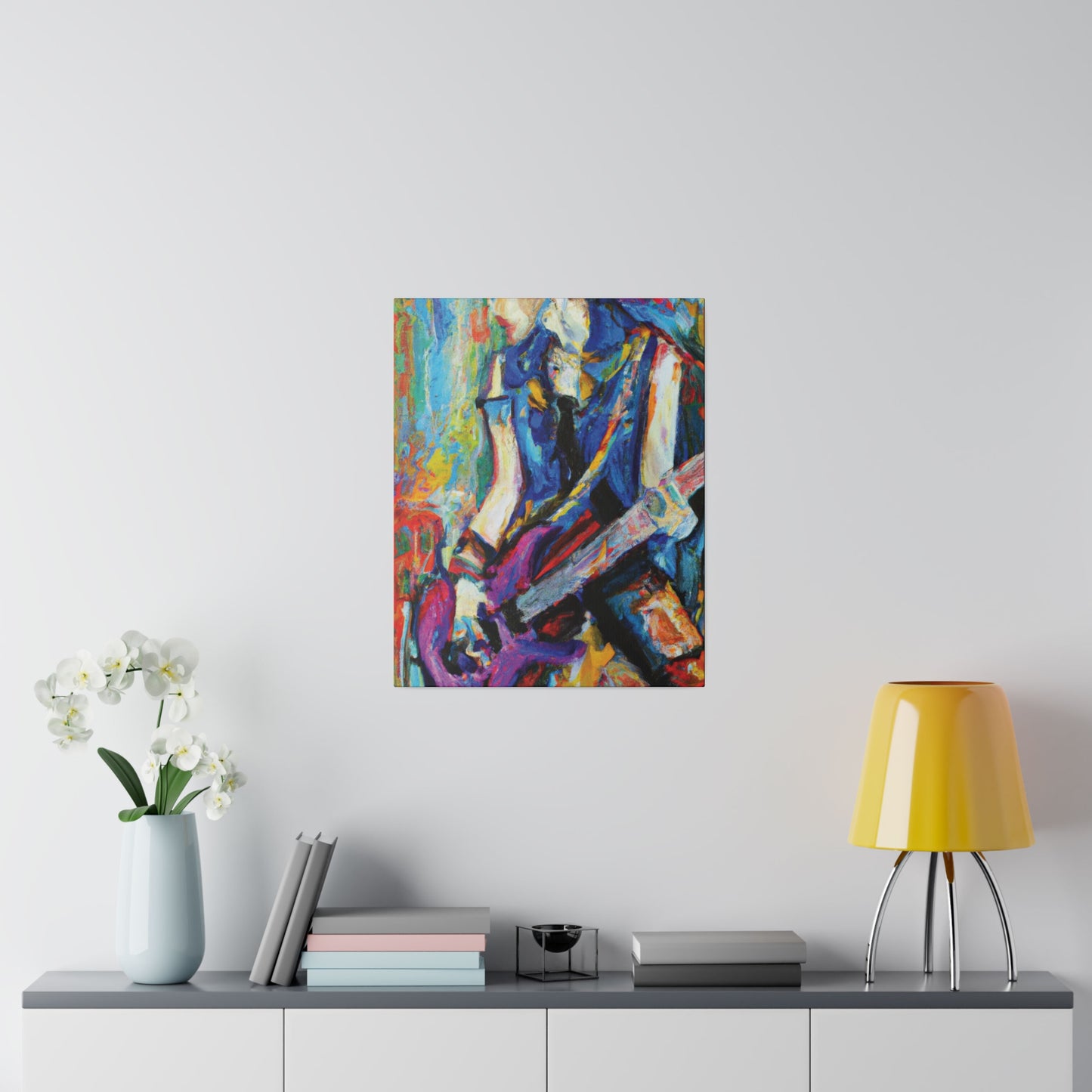 3886Z - Rockstar Oil Painting Style Print | Poster | Home Decor | Wall Art | Music Art | Canvas