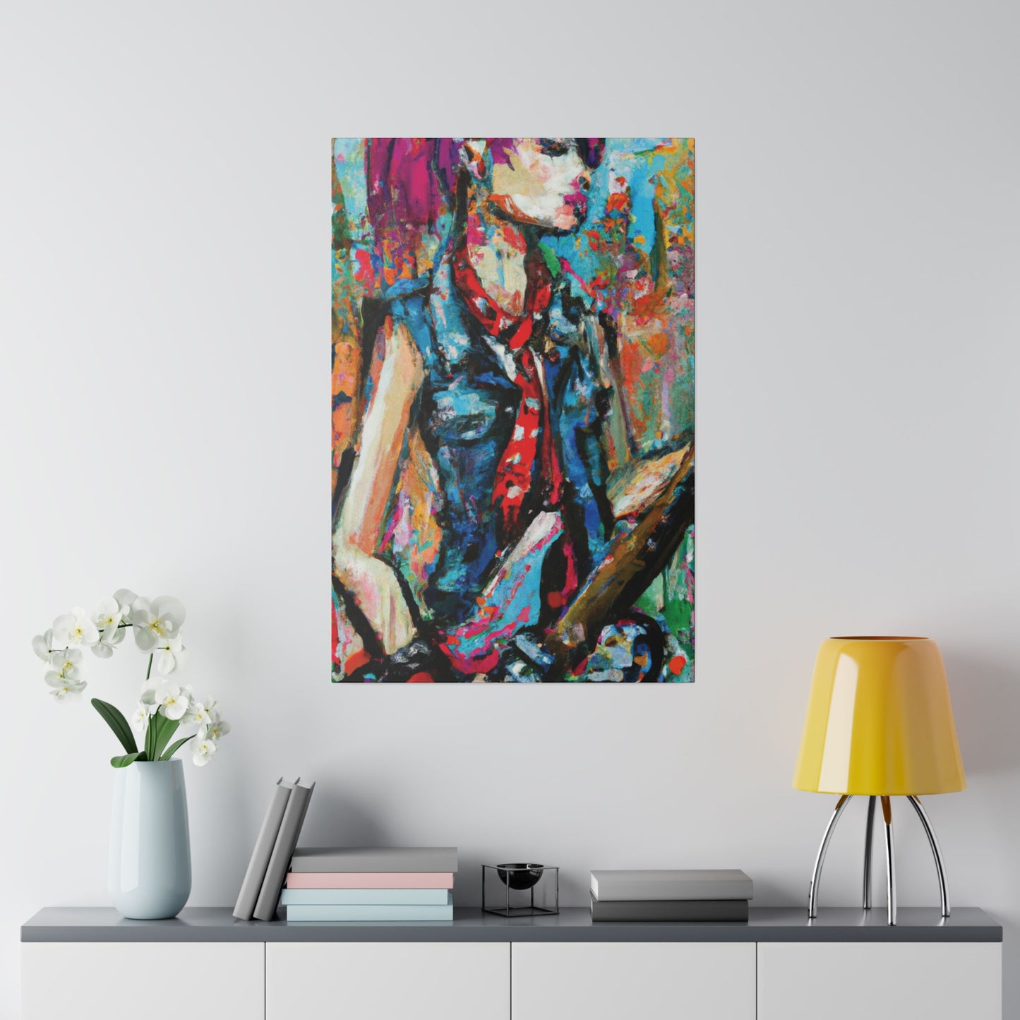 9405R - Rockstar Oil Painting Style Print | Poster | Home Decor | Wall Art | Music Art | Canvas