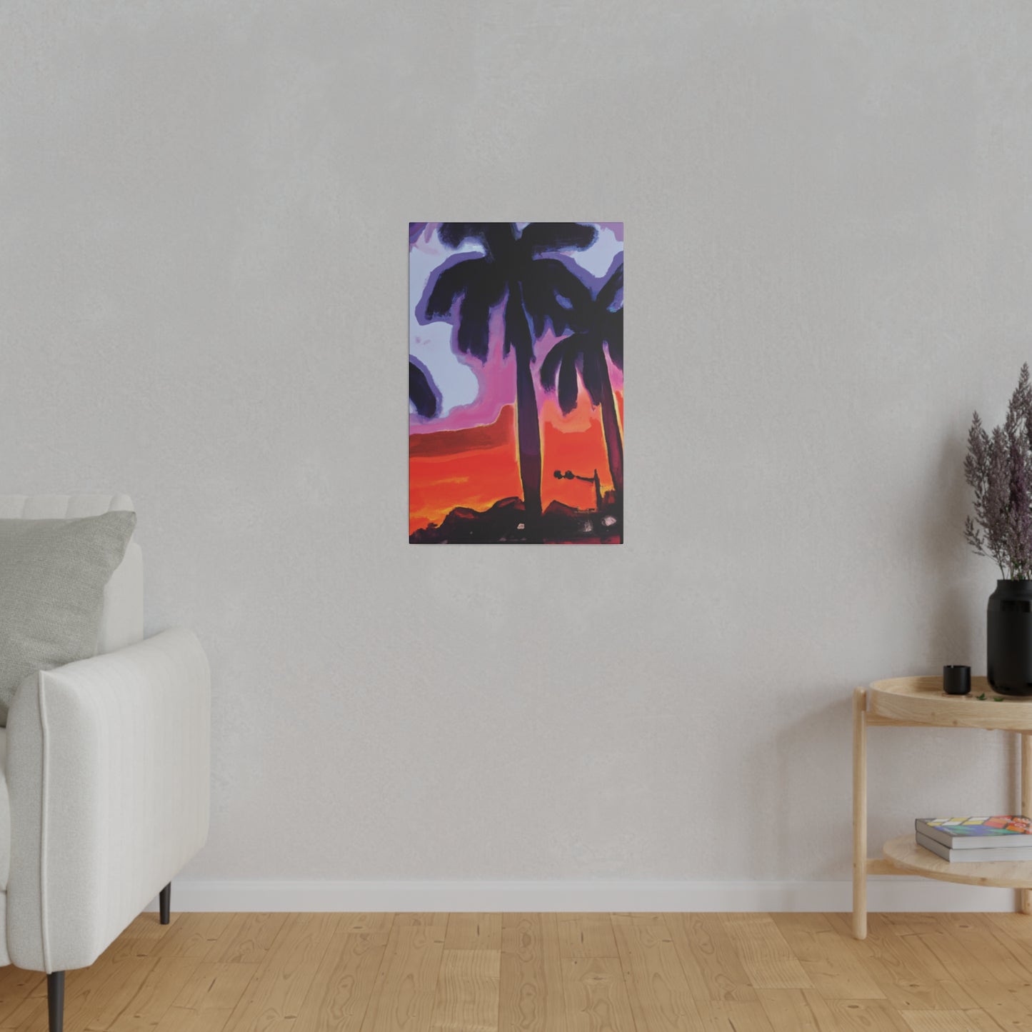 8187A - Miami Beach Sunset Painting Print | Miami | Beach | Sunset | Poster | Home Decor | Wall Art | Canvas