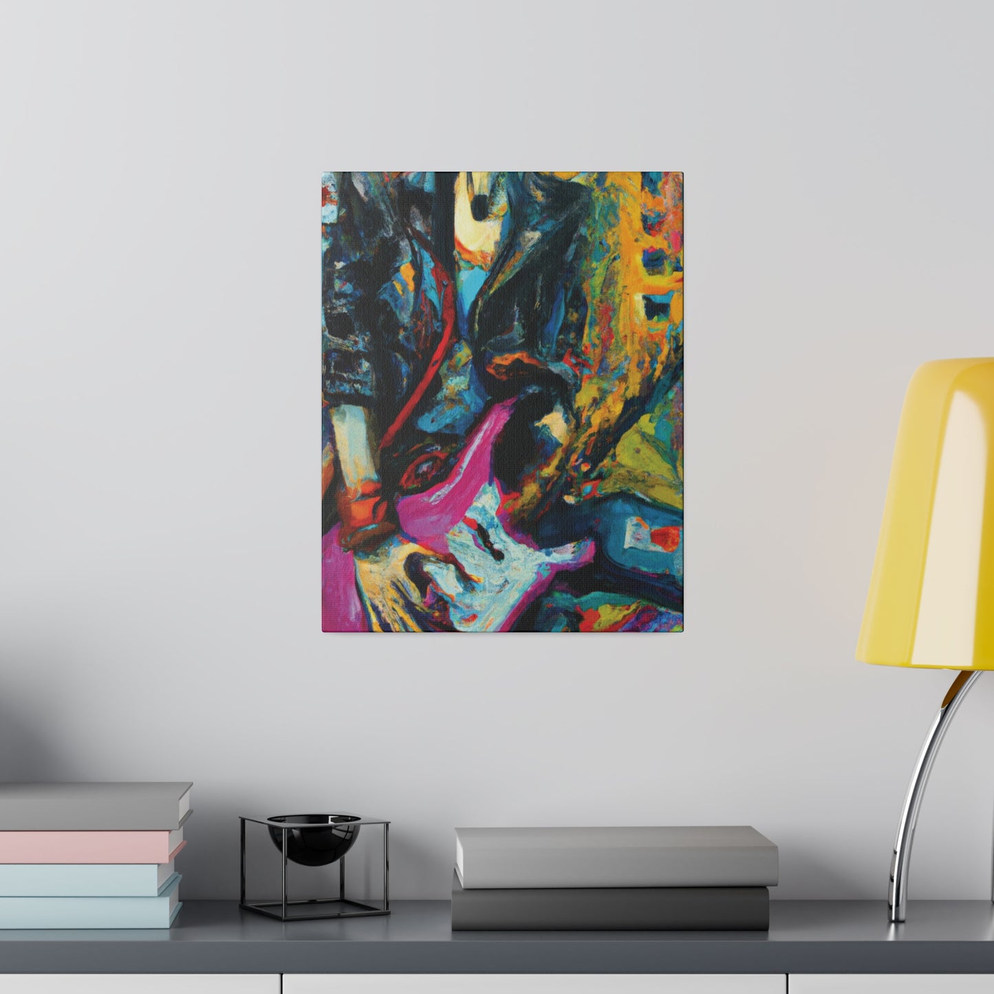 6873X - Rockstar Oil Painting Style Print | Poster | Home Decor | Wall Art | Music Art | Canvas