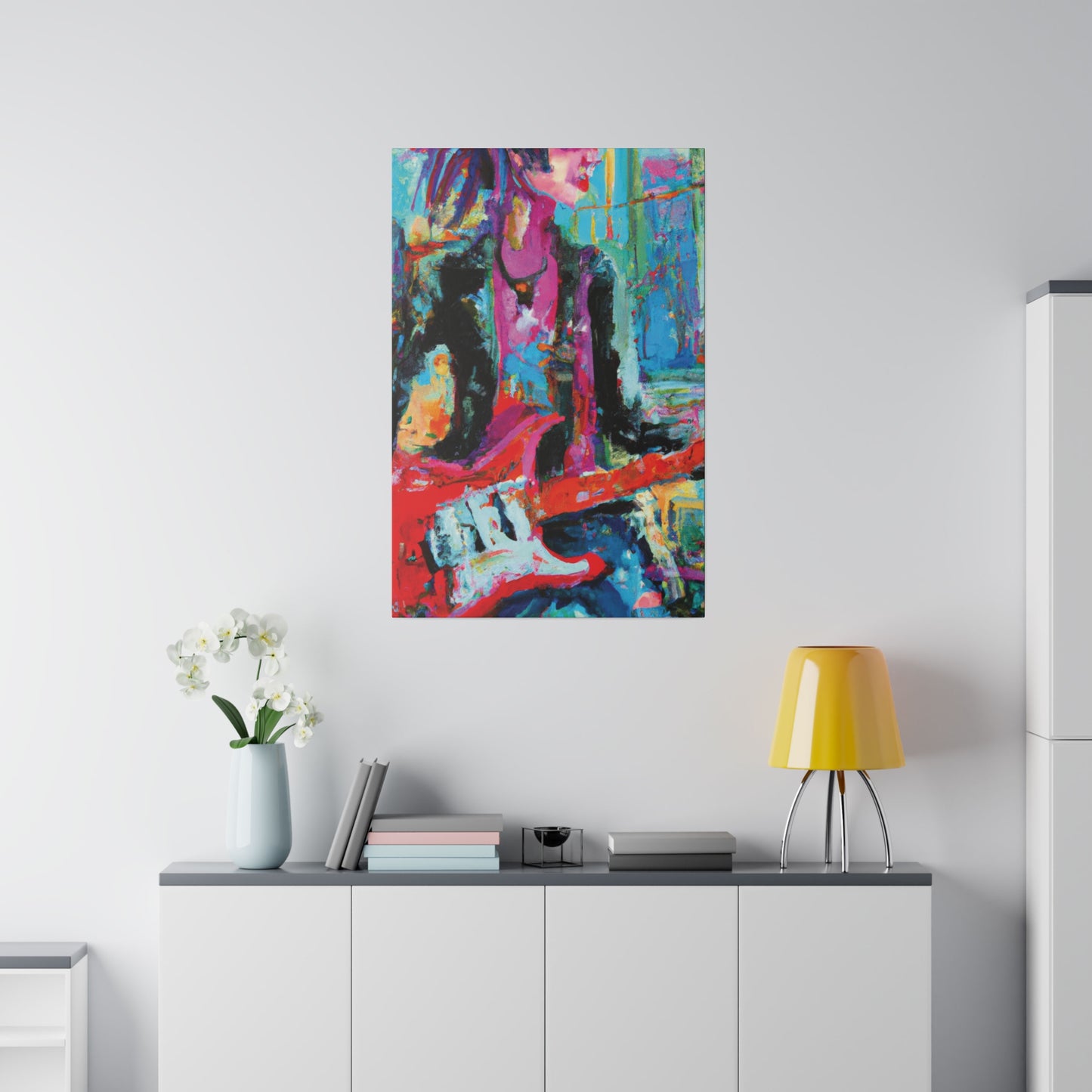 6159G - Rockstar Oil Painting Style Print | Poster | Home Decor | Wall Art | Music Art | Canvas