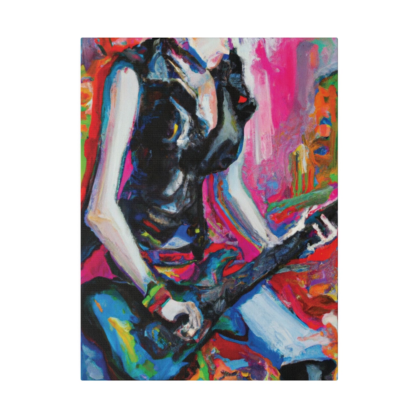 795W - Rockstar Oil Painting Style Print | Poster | Home Decor | Wall Art | Music Art | Canvas