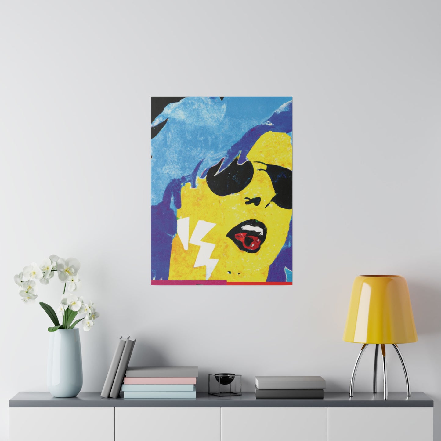 7517Q - Rockstar Painting Print | Face | Abstract | Poster | Home Decor | Wall Art | Music Art | Canvas