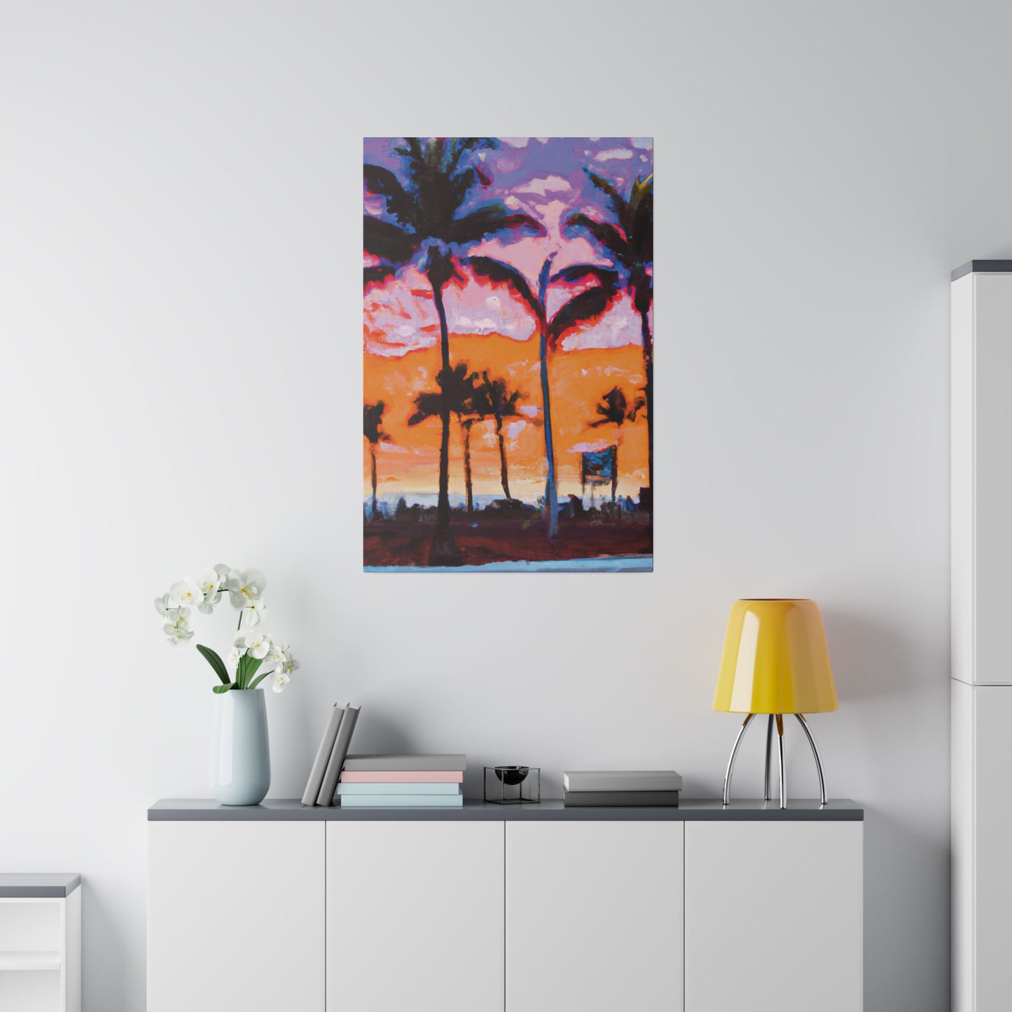 8373X - Miami Beach Sunset Painting Print | Miami | Beach | Sunset | Poster | Home Decor | Wall Art | Canvas