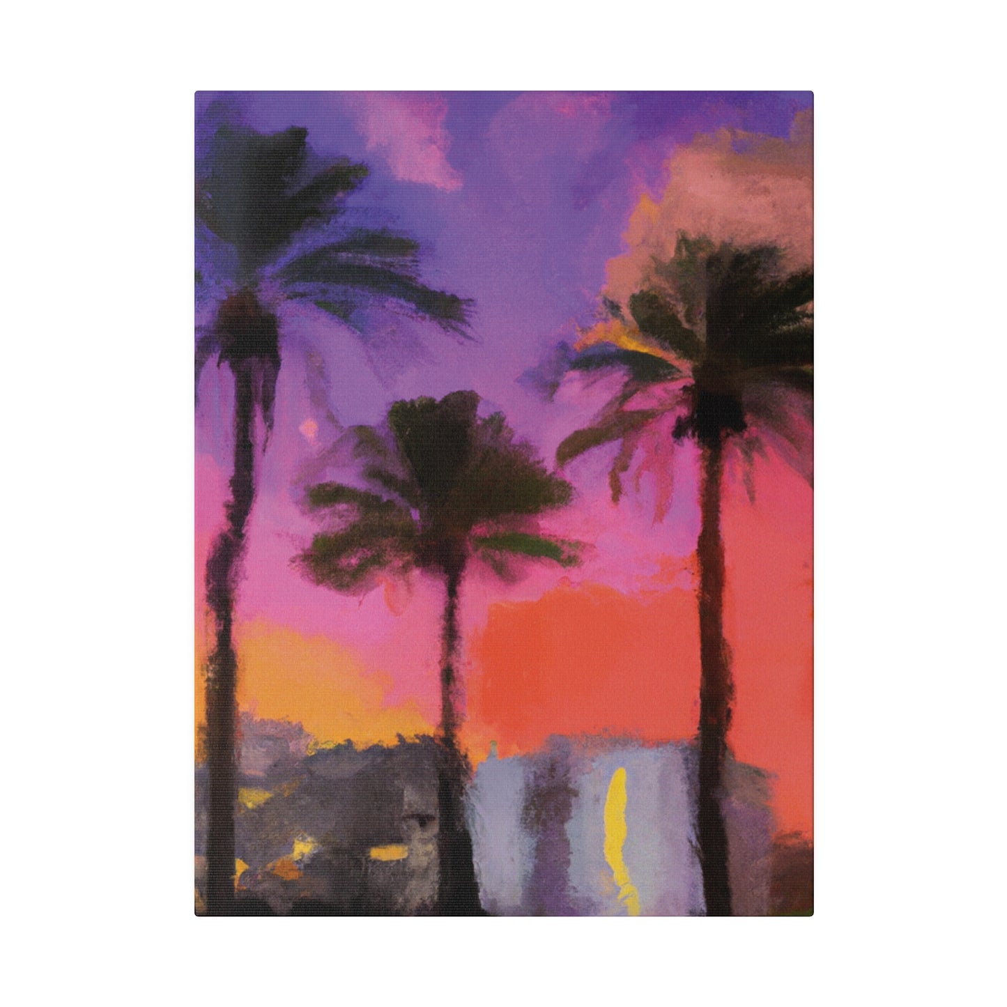 722V - Miami Beach Sunset Painting Print | Miami | Beach | Sunset | Poster | Home Decor | Wall Art | Canvas