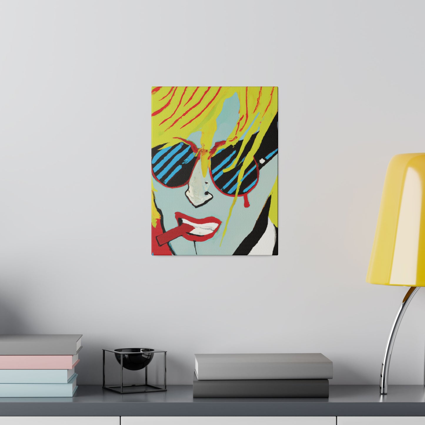 3122Y - Rockstar Painting Print | Face | Abstract | Poster | Home Decor | Wall Art | Music Art | Canvas