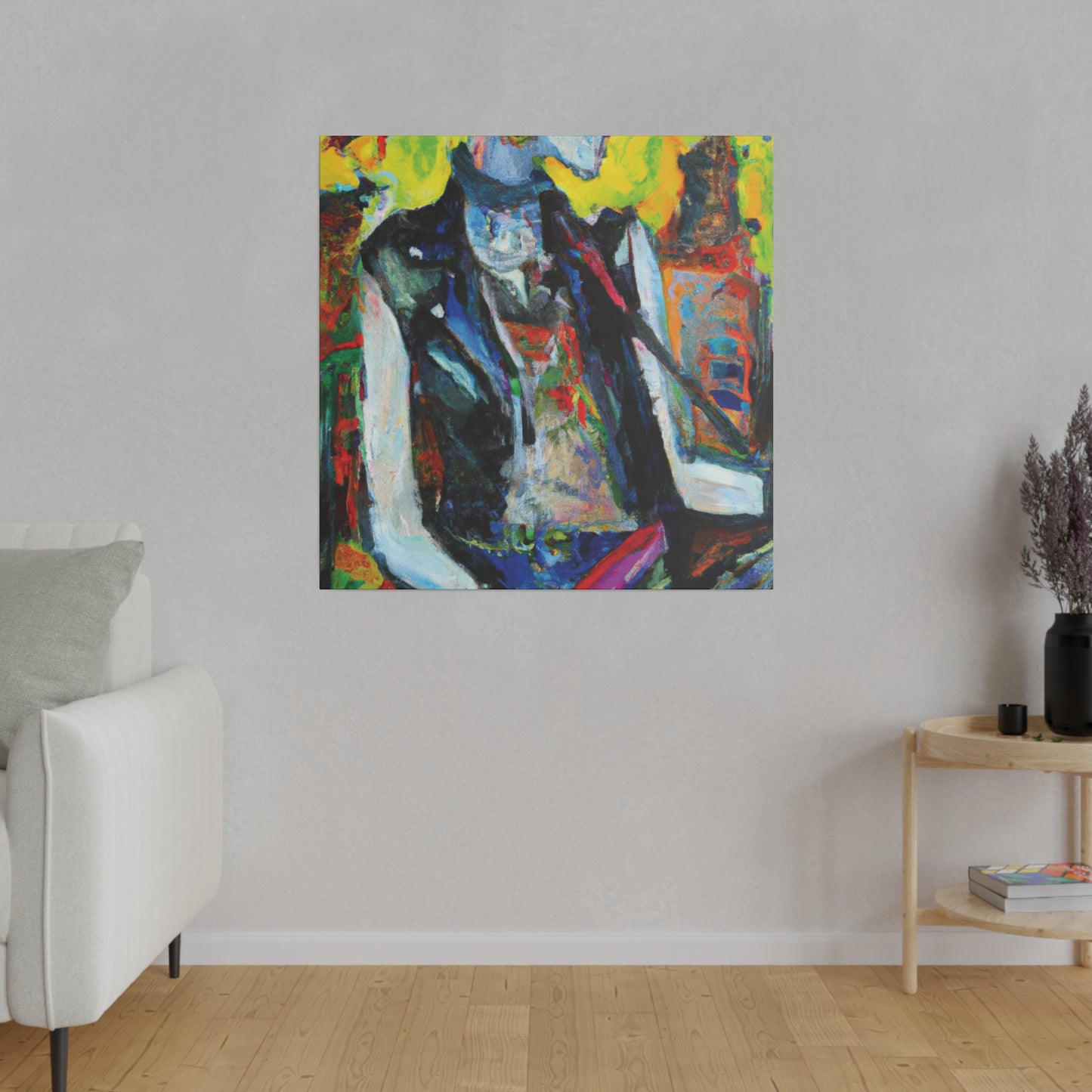 7349W - Rockstar Oil Painting Style Print | Poster | Home Decor | Wall Art | Music Art | Canvas