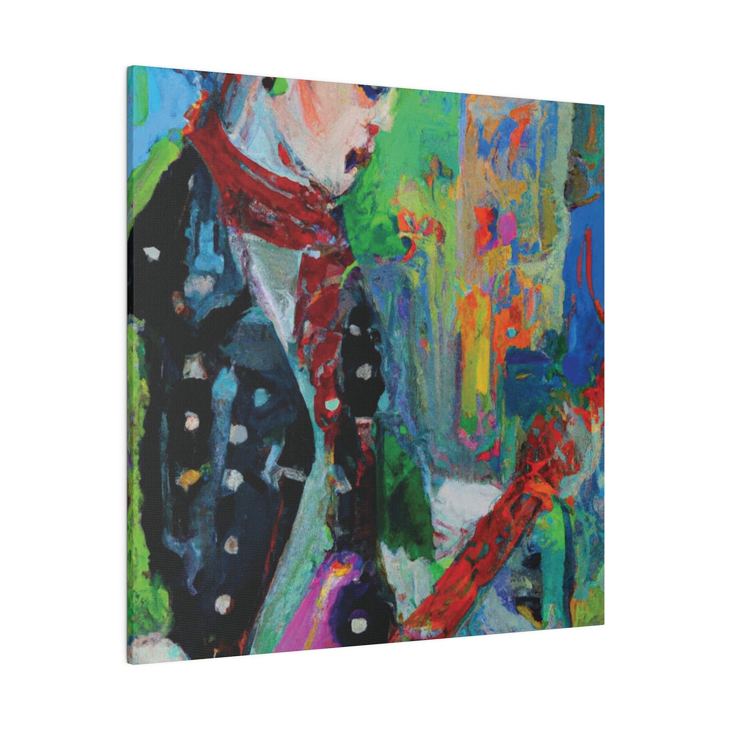 9721W - Rockstar Oil Painting Style Print | Poster | Home Decor | Wall Art | Music Art | Canvas