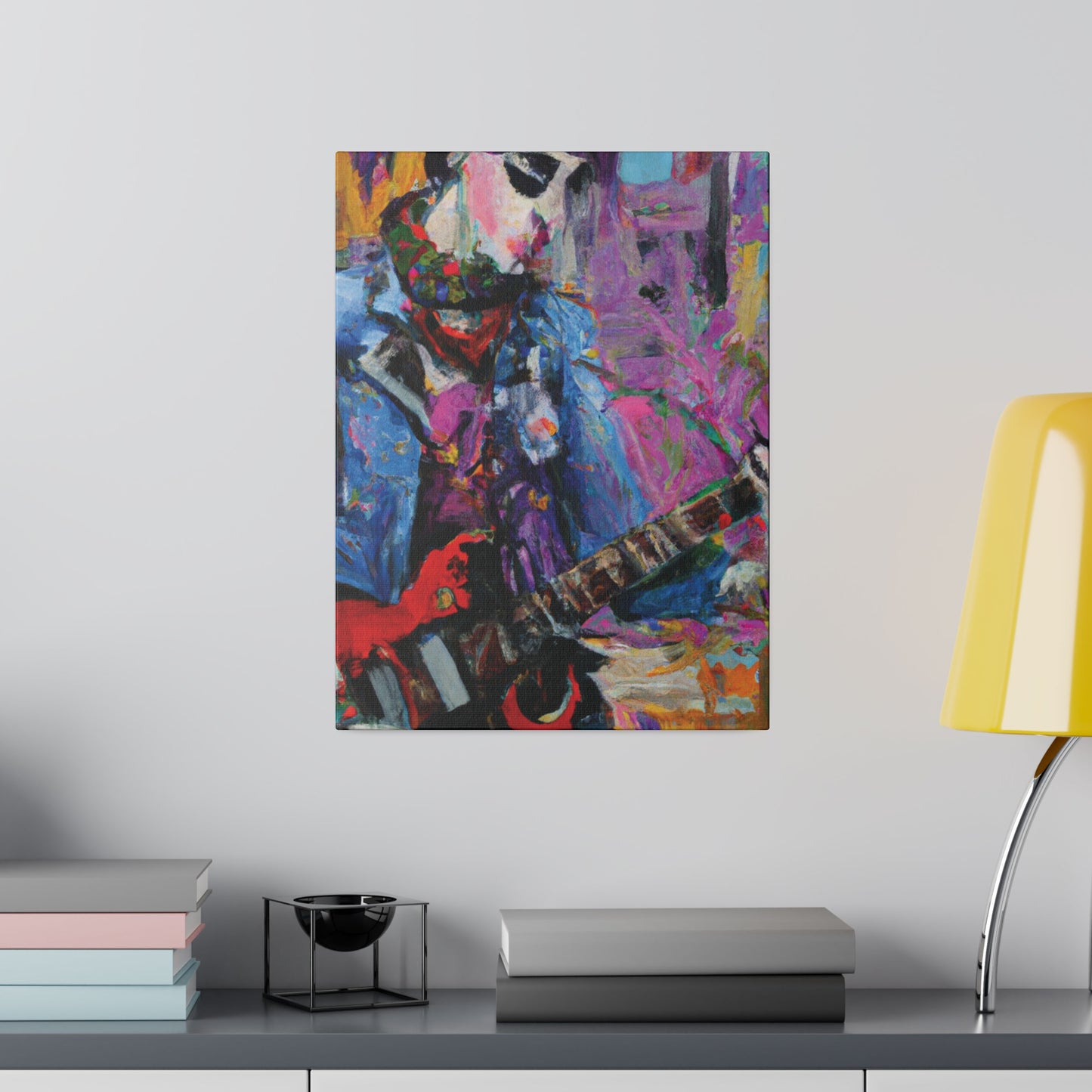 9210O - Rockstar Oil Painting Style Print | Poster | Home Decor | Wall Art | Music Art | Canvas