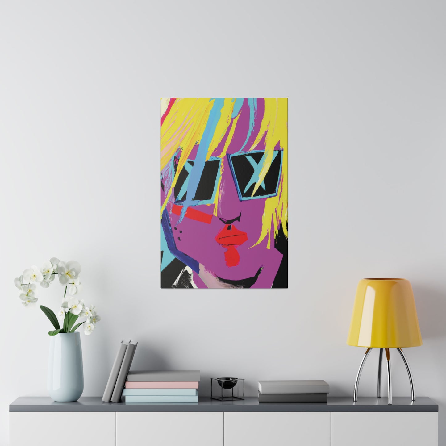 1712U - Rockstar Painting Print | Face | Abstract | Poster | Home Decor | Wall Art | Music Art | Canvas