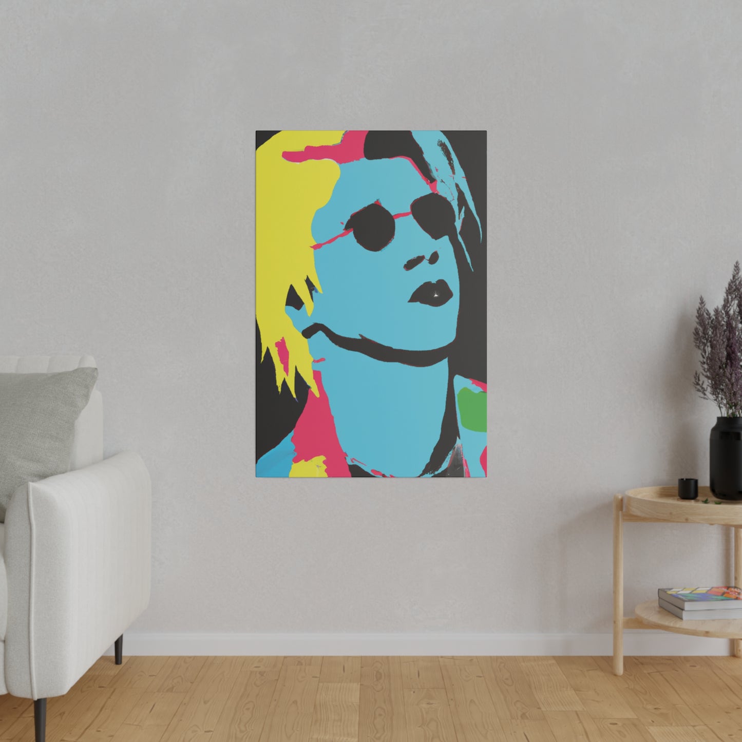 7179A - Rockstar Painting Print | Face | Abstract | Poster | Home Decor | Wall Art | Music Art | Canvas