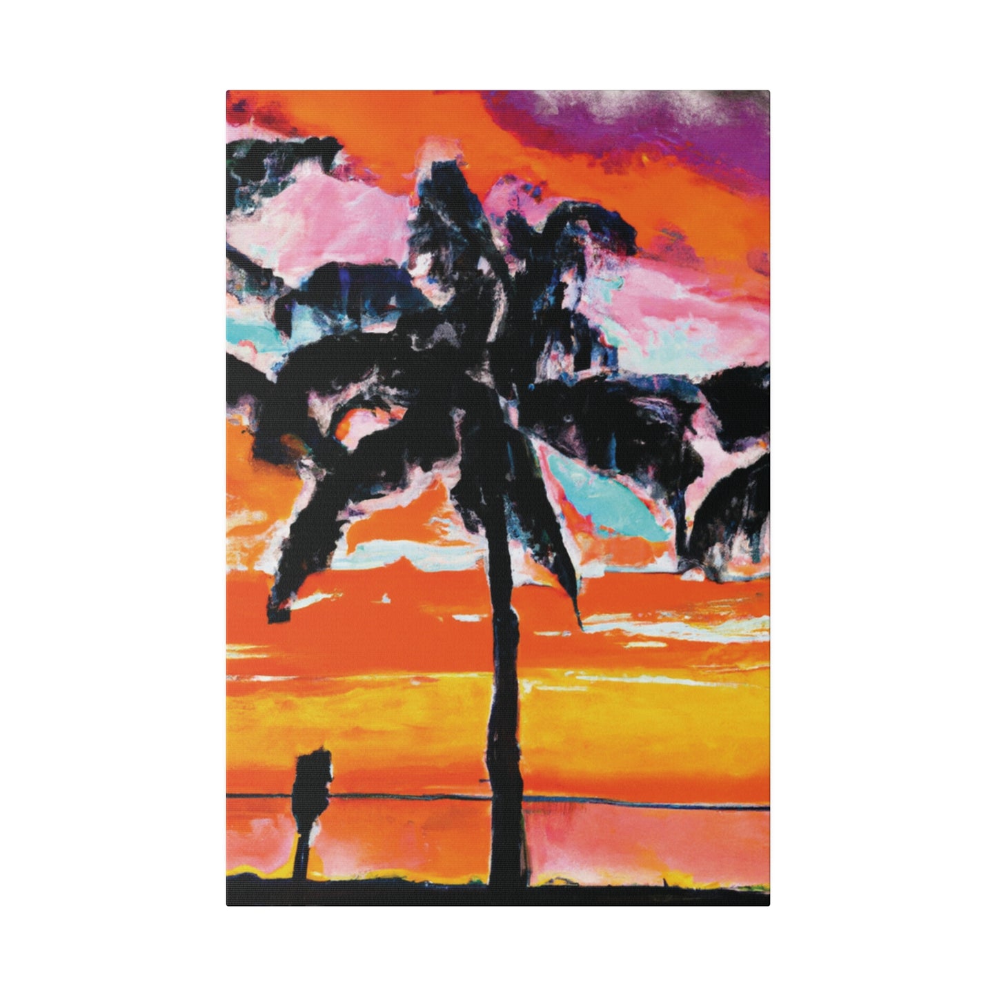 8371S - Miami Beach Sunset Painting Print | Miami | Beach | Sunset | Poster | Home Decor | Wall Art | Canvas